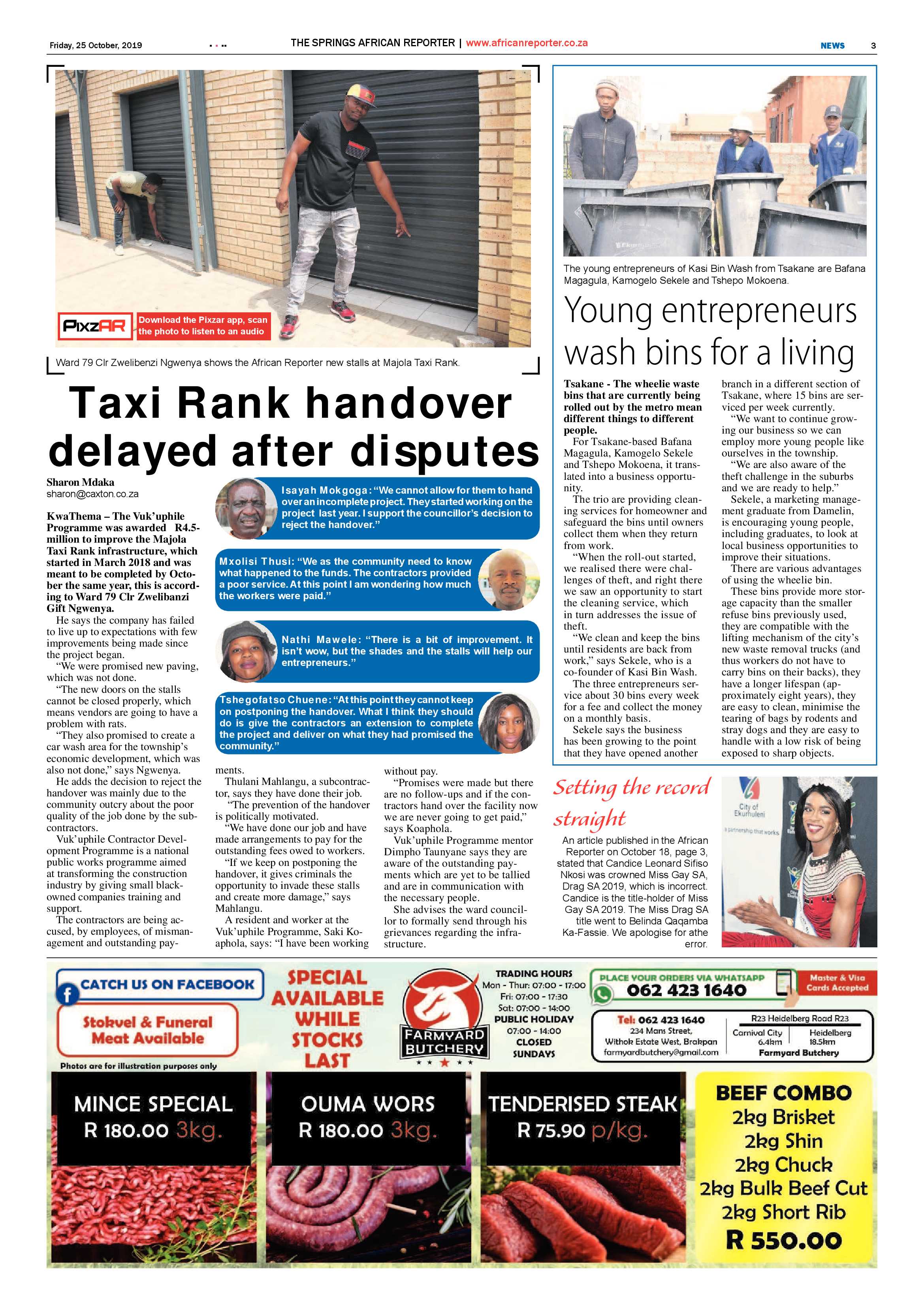 African Reporter 25 October 2019 page 3