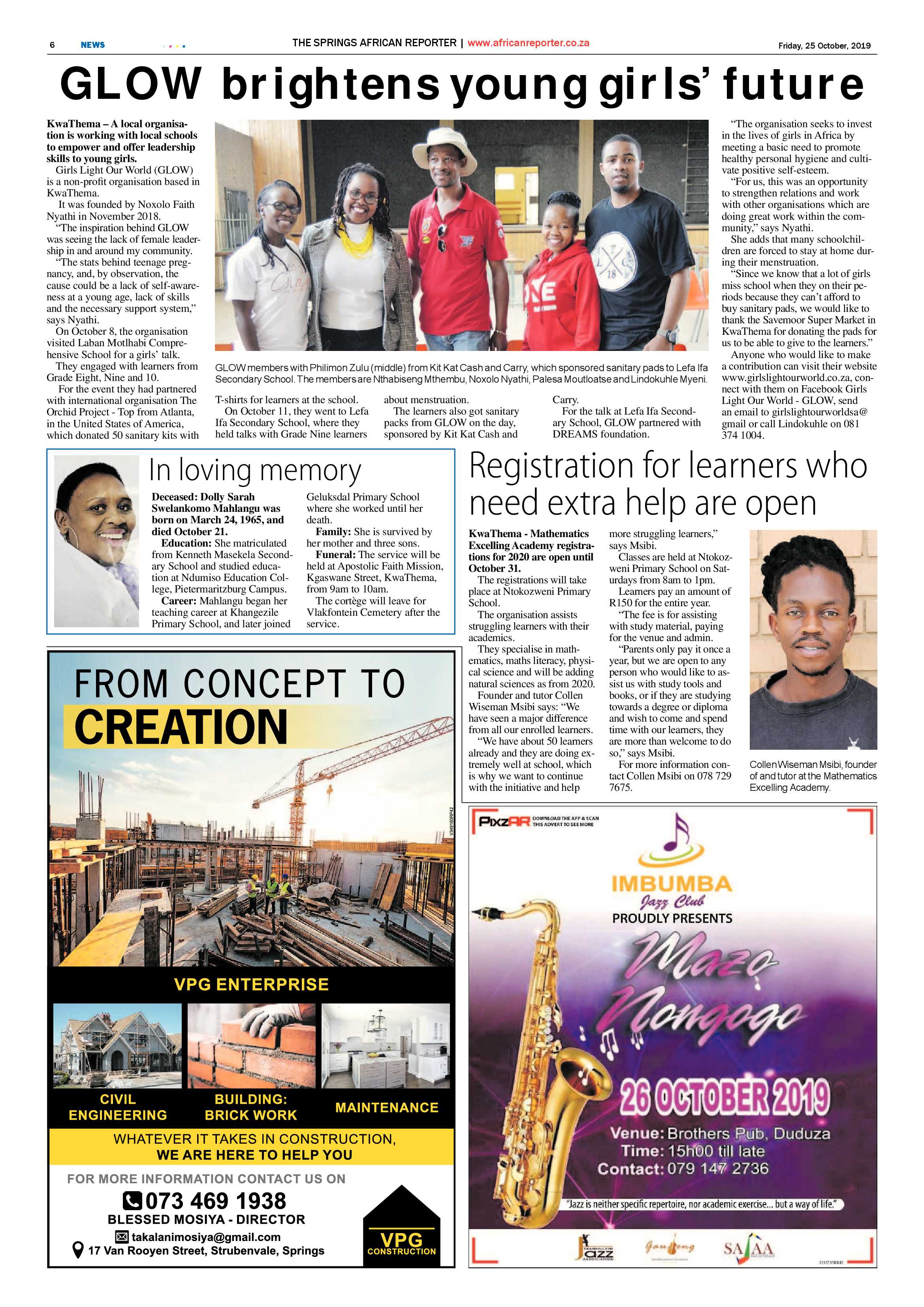African Reporter 25 October 2019 page 6