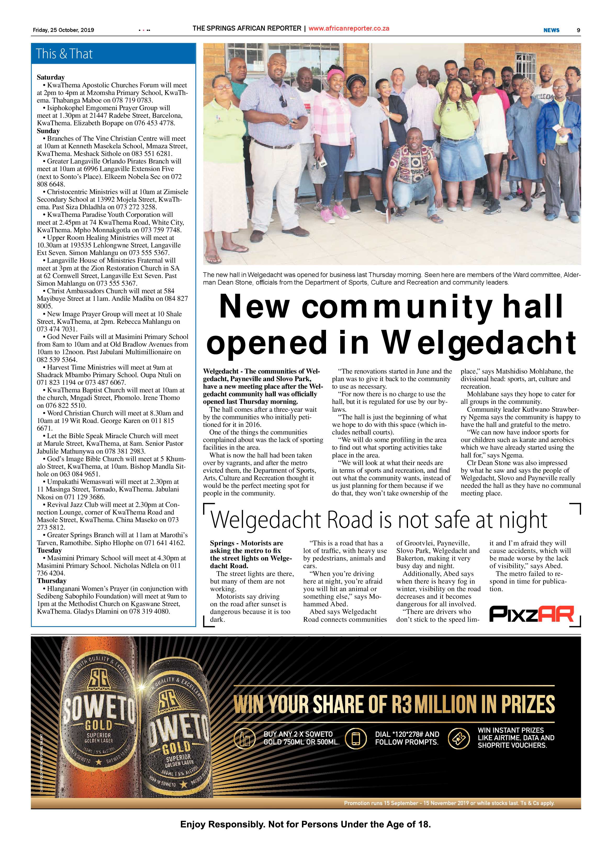 African Reporter 25 October 2019 page 9