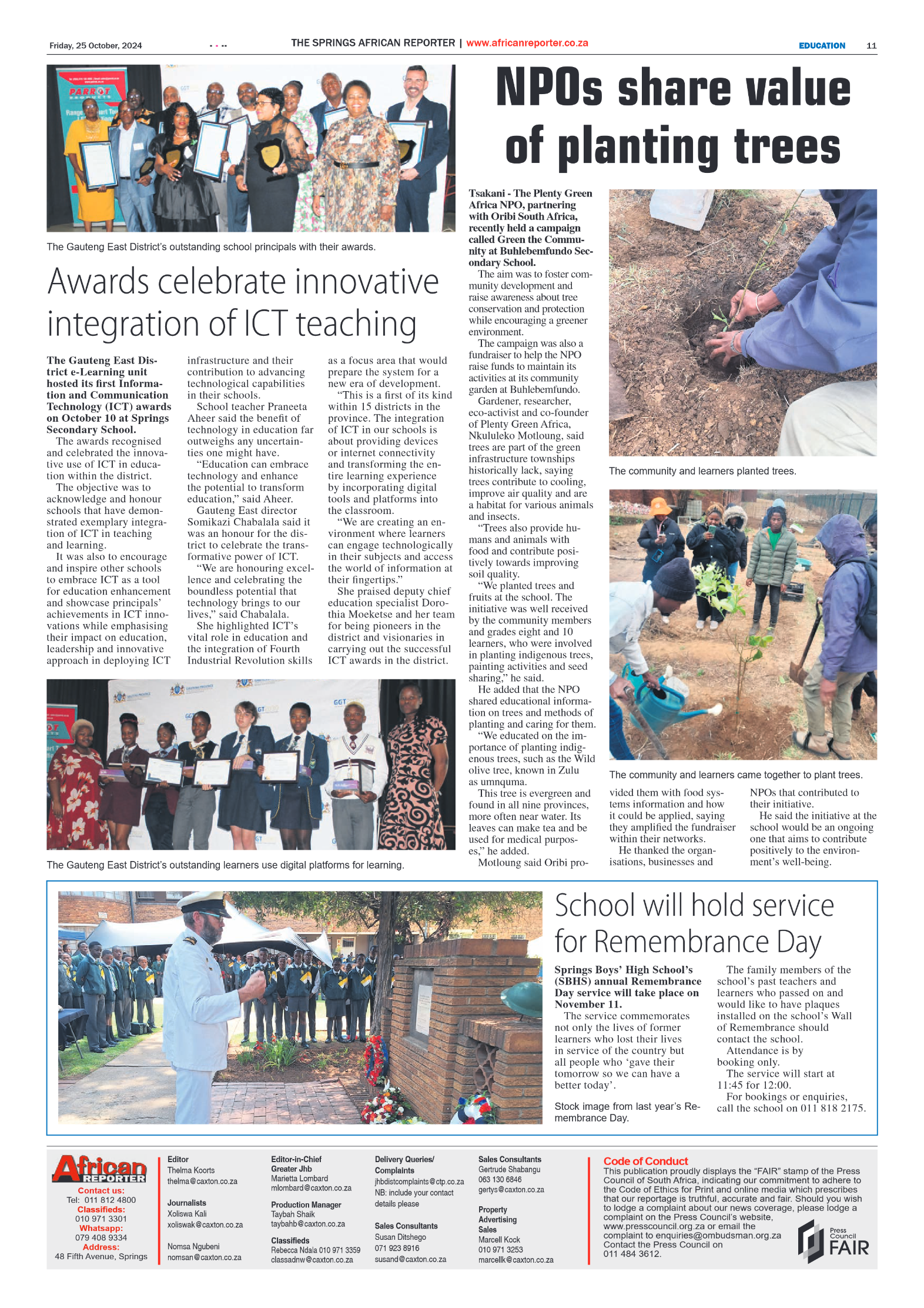 African Reporter 25 October 2024 page 11