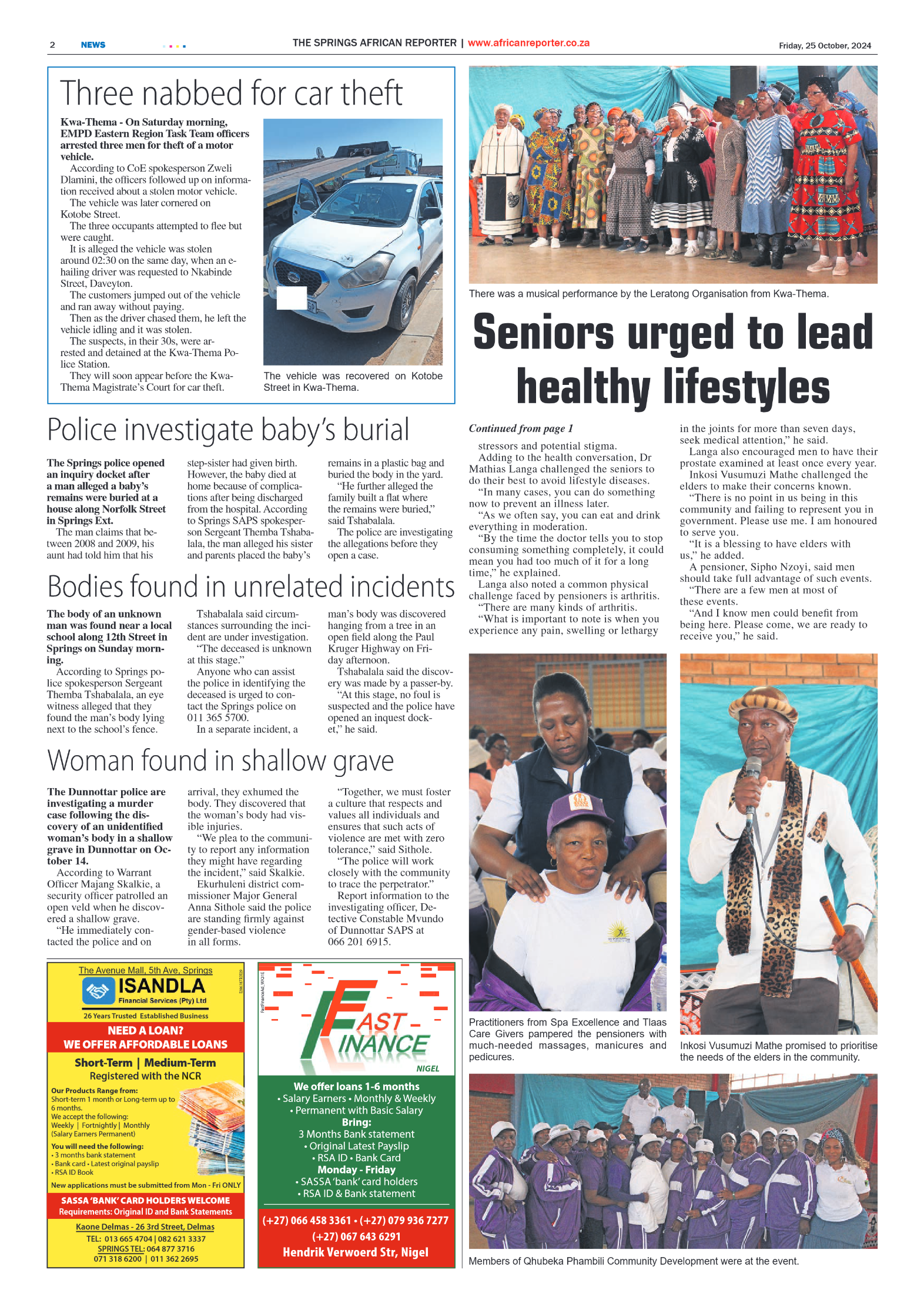 African Reporter 25 October 2024 page 2