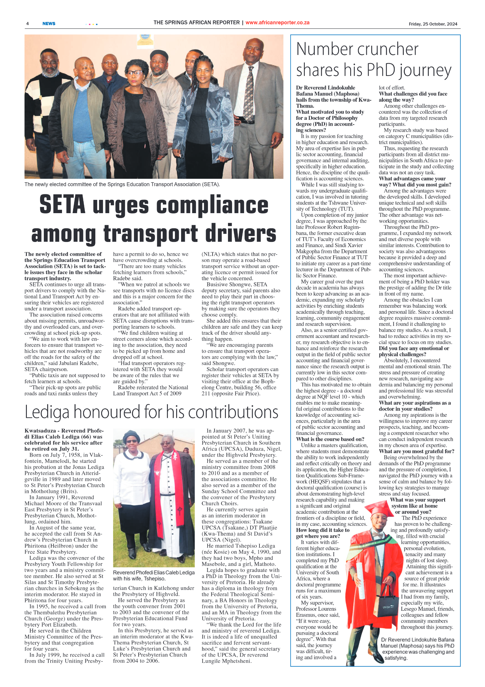African Reporter 25 October 2024 page 4