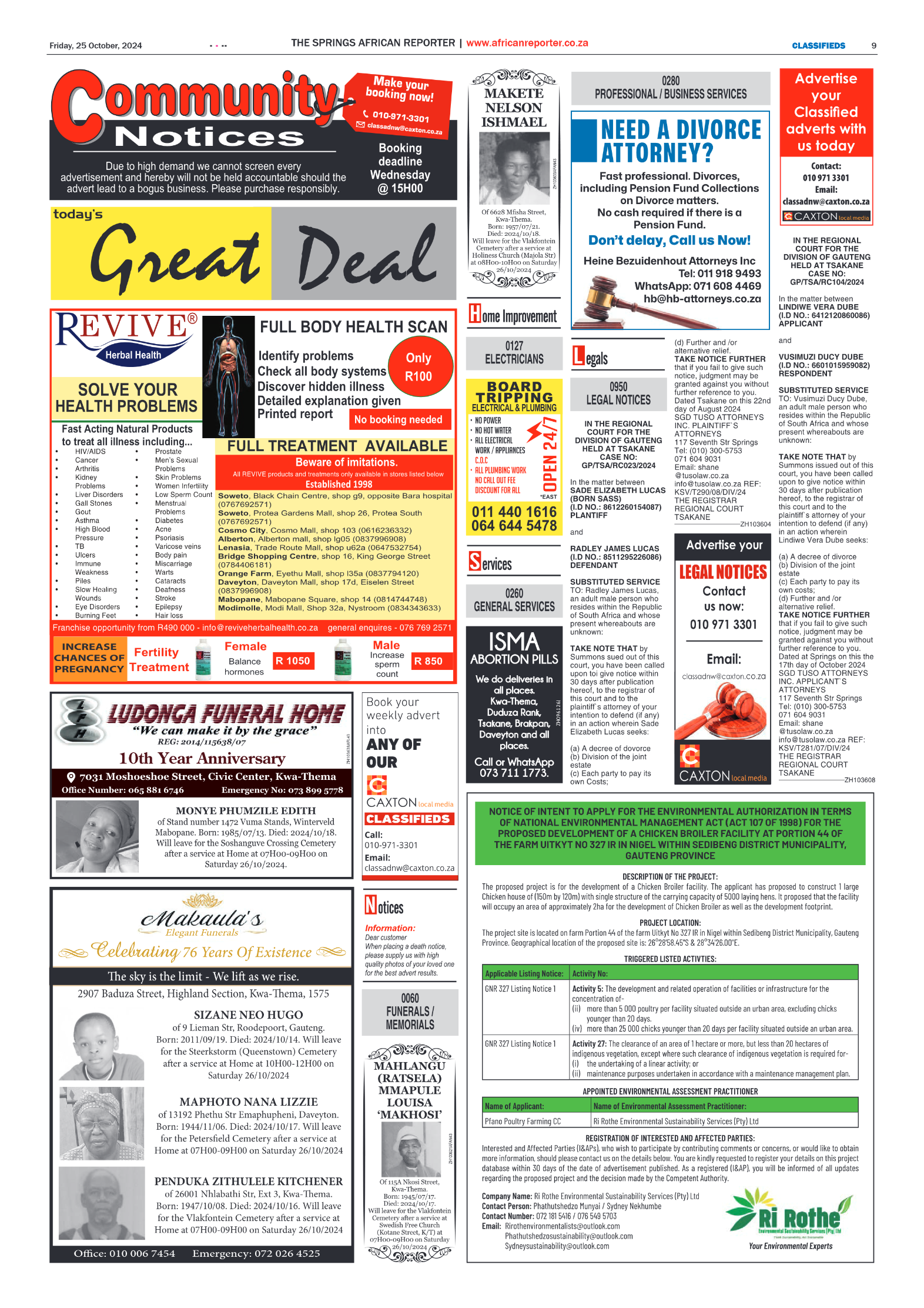 African Reporter 25 October 2024 page 9