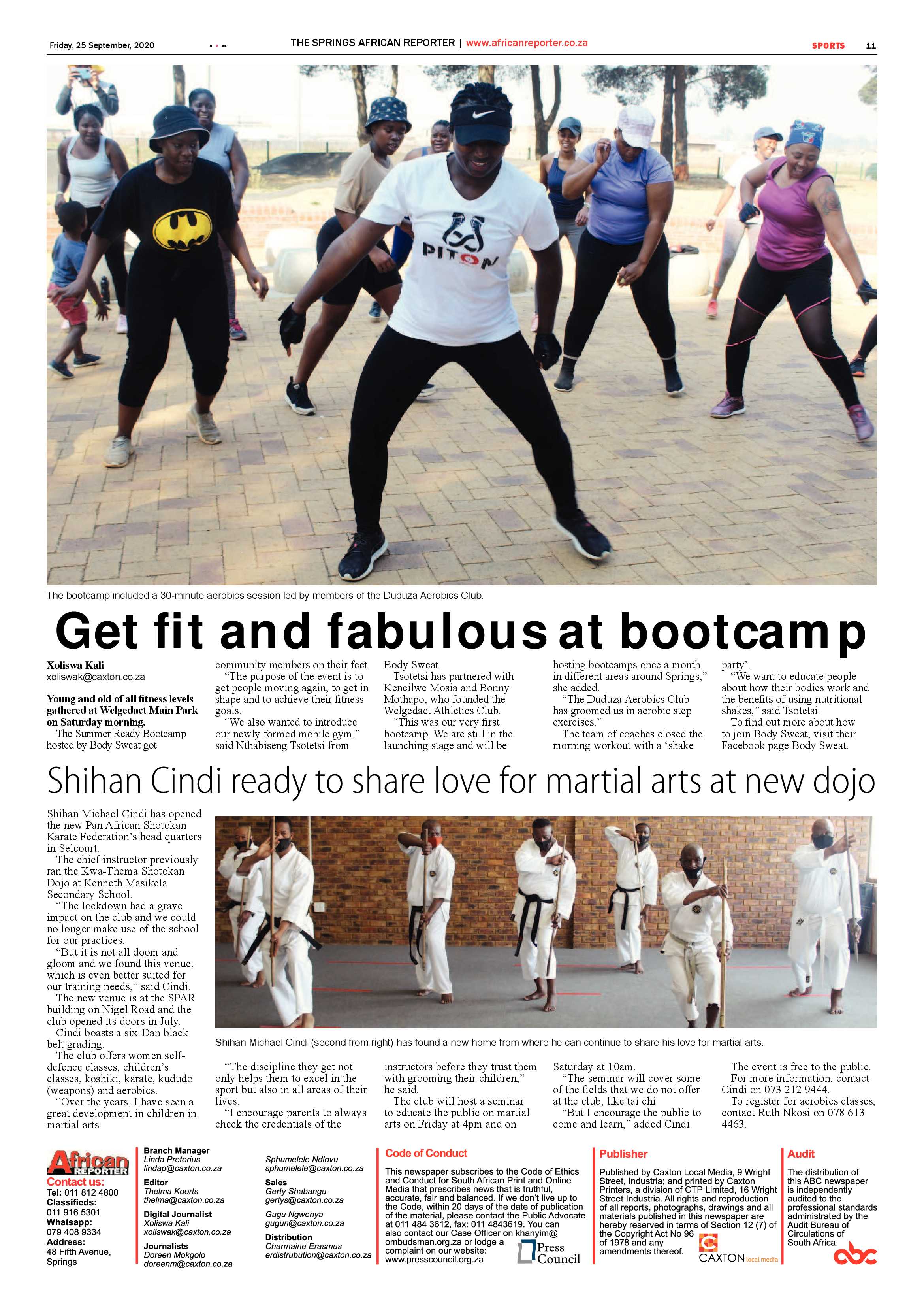 African Reporter 25 September 2020 page 11