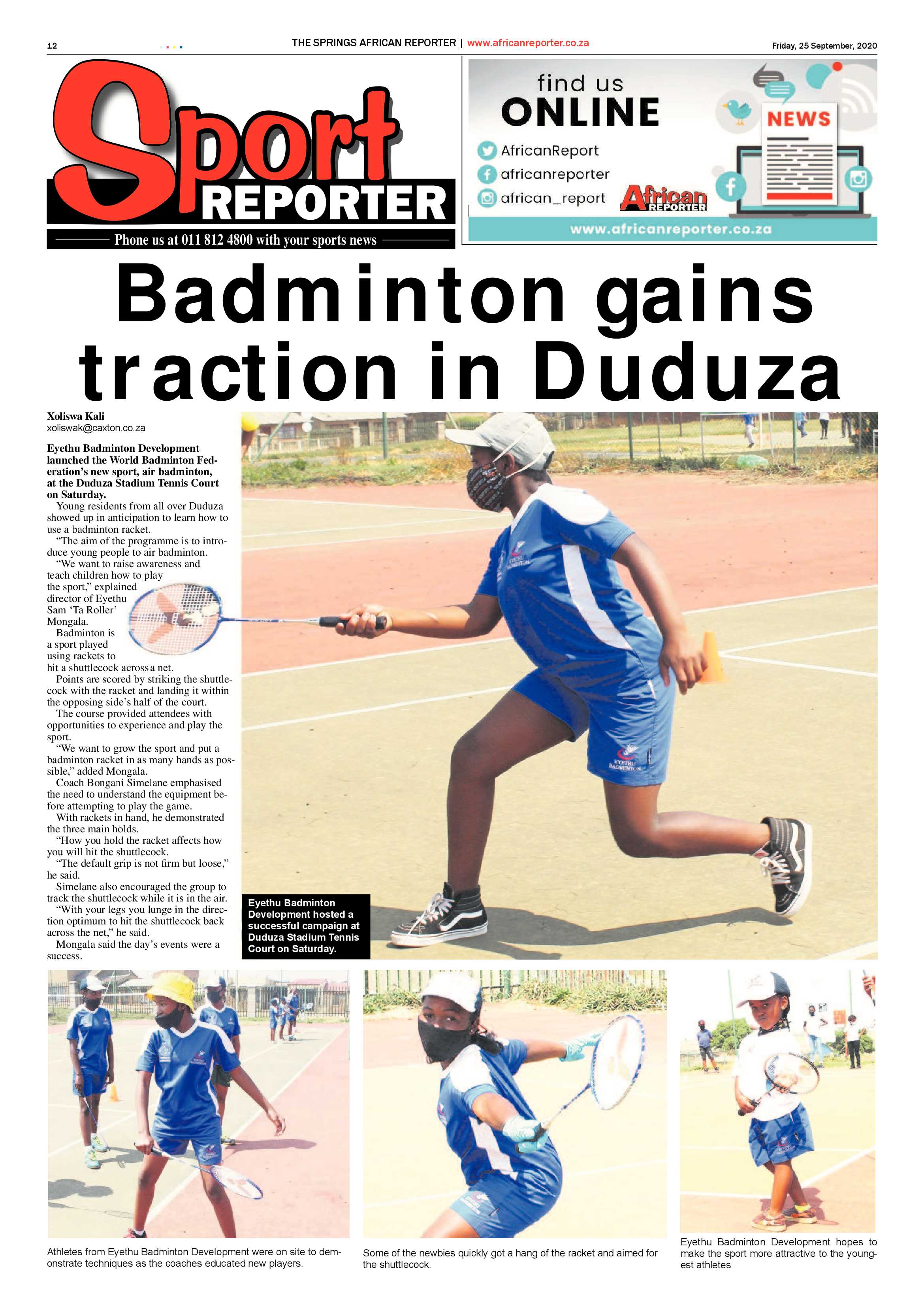 African Reporter 25 September 2020 page 12