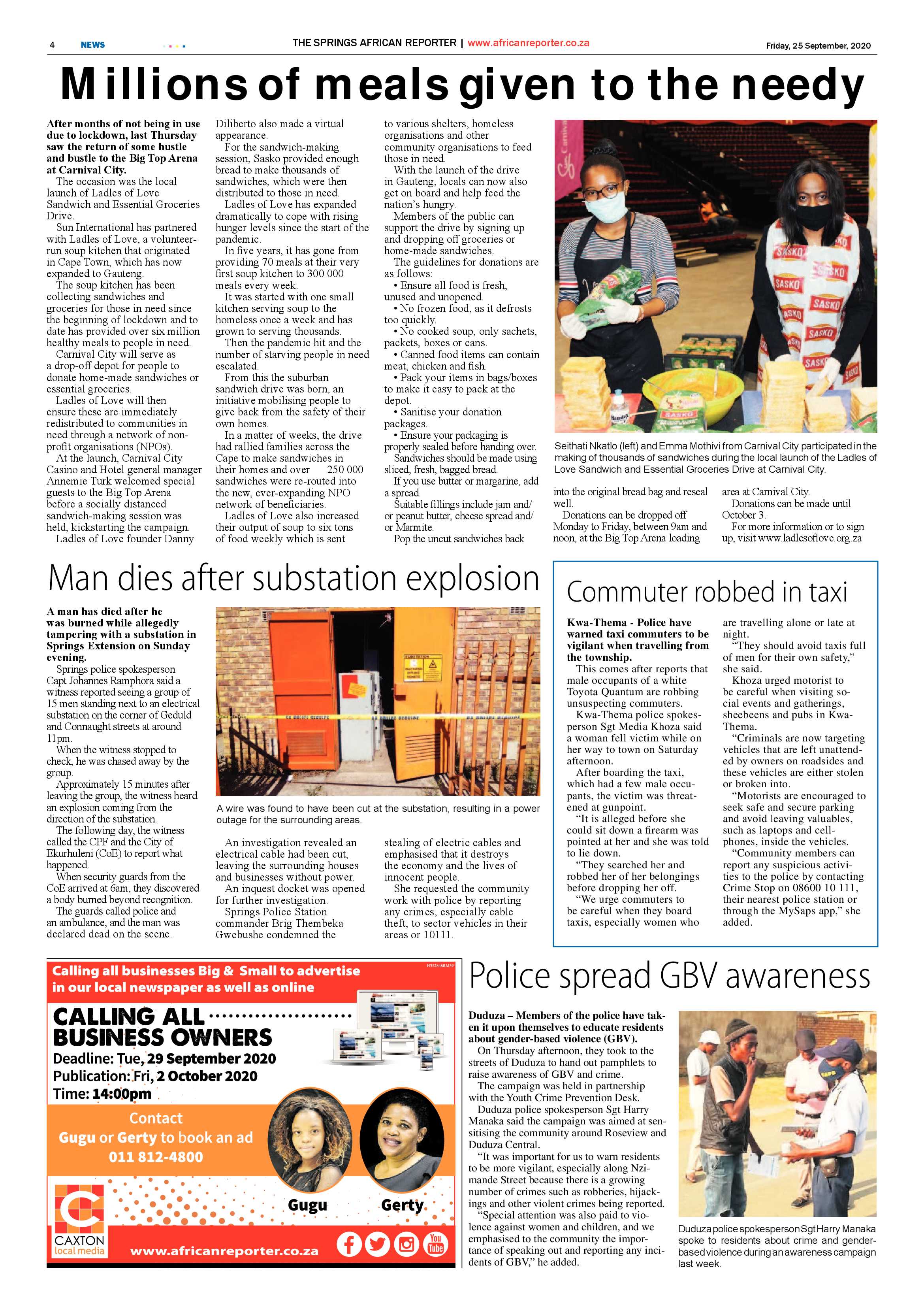 African Reporter 25 September 2020 page 4