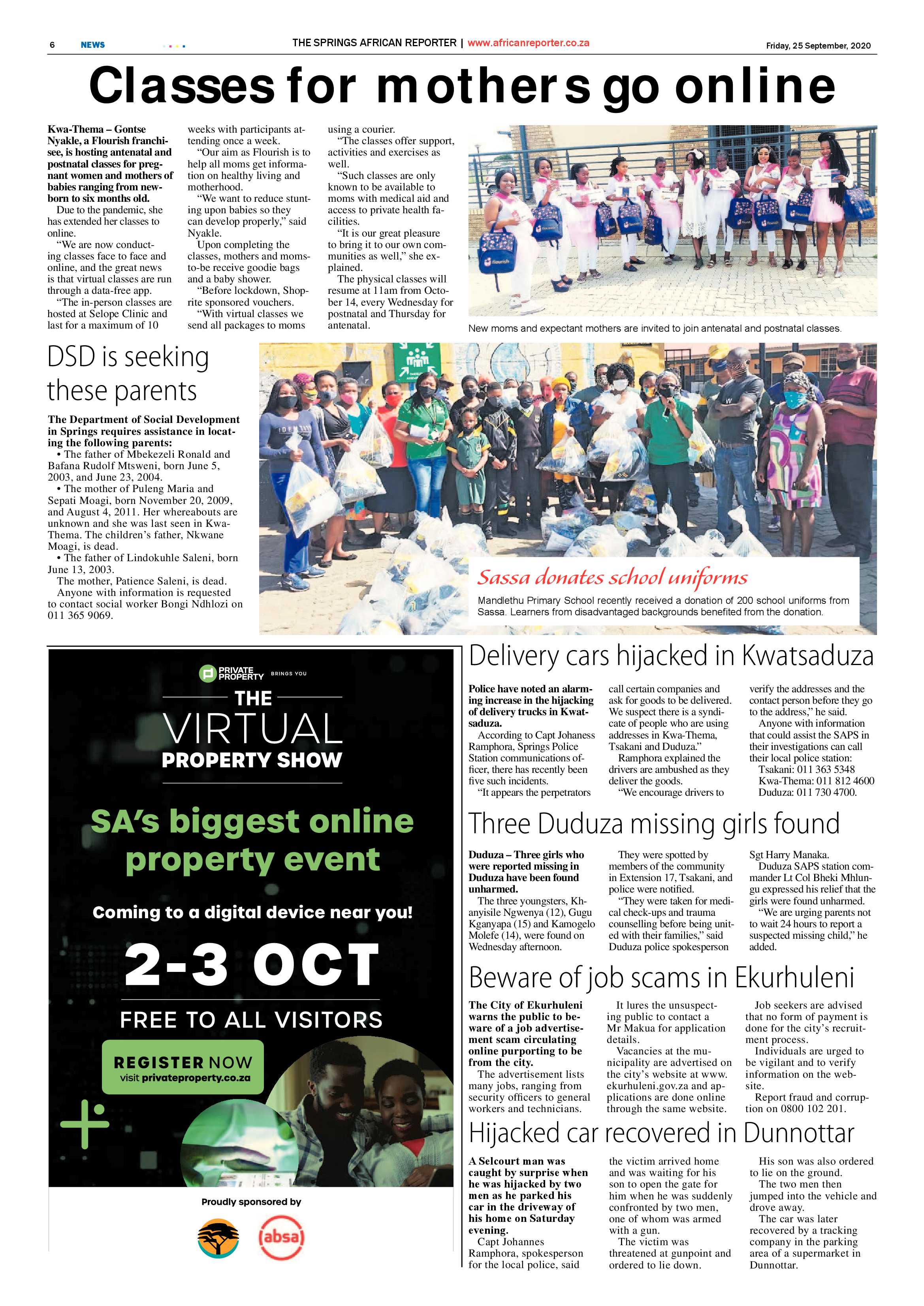 African Reporter 25 September 2020 page 6