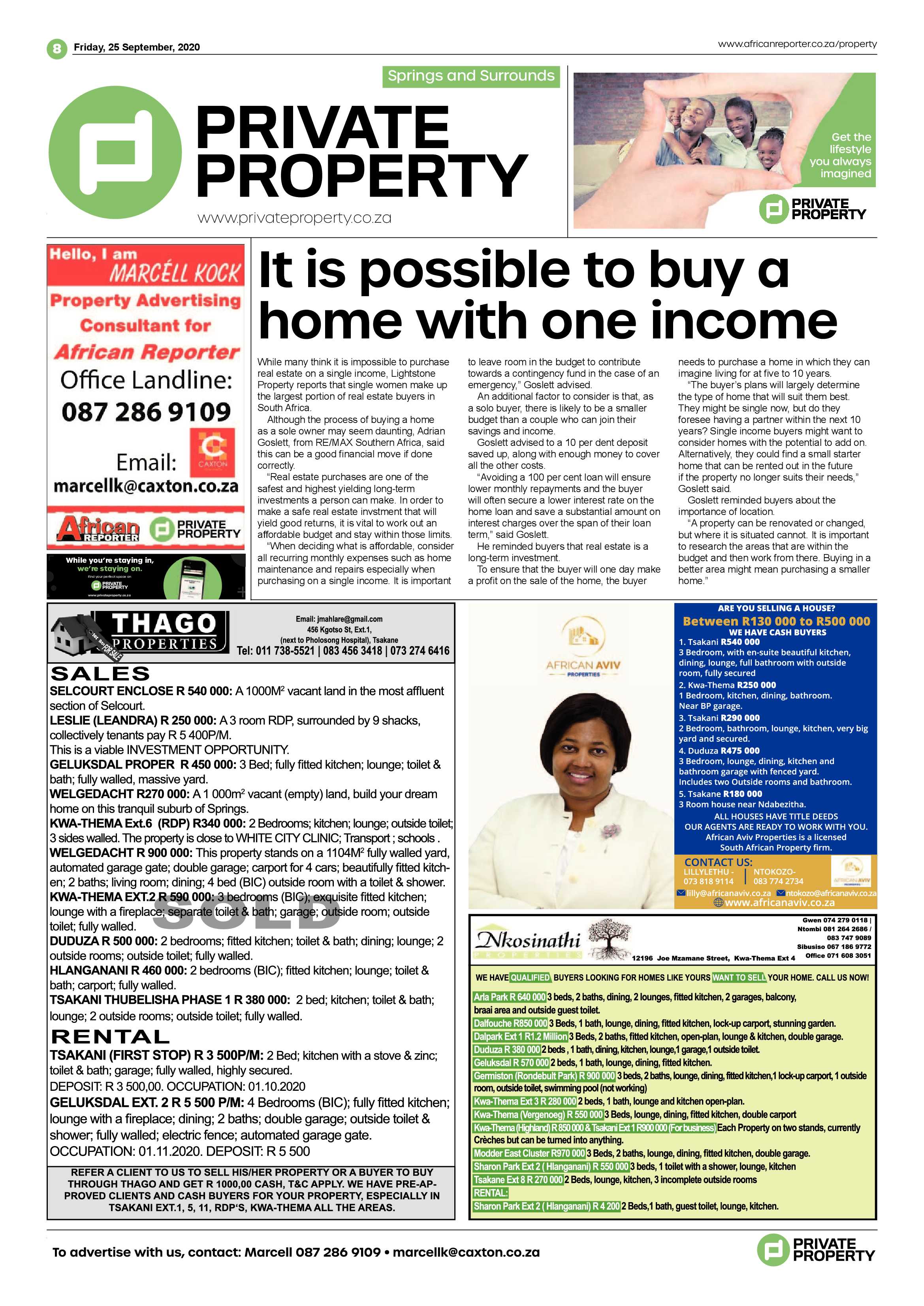 African Reporter 25 September 2020 page 8