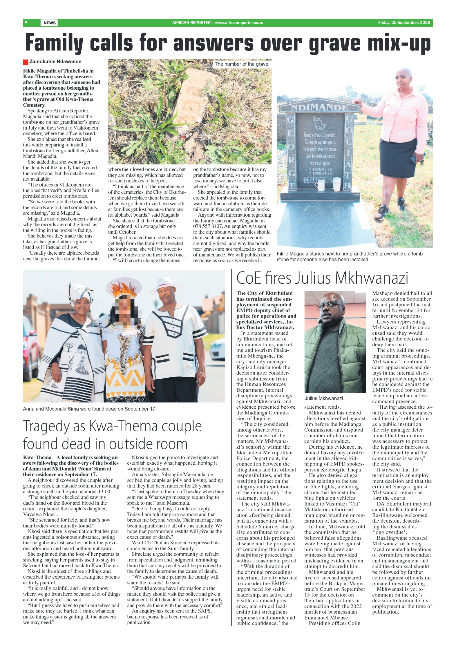 African Reporter 25 September 2026 page 4