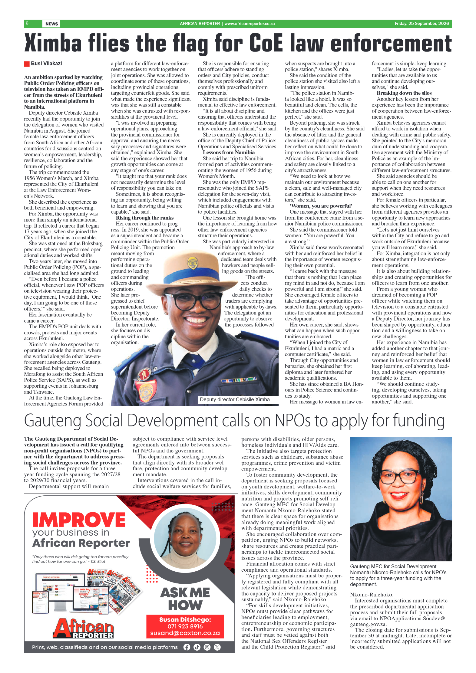 African Reporter 25 September 2026 page 6