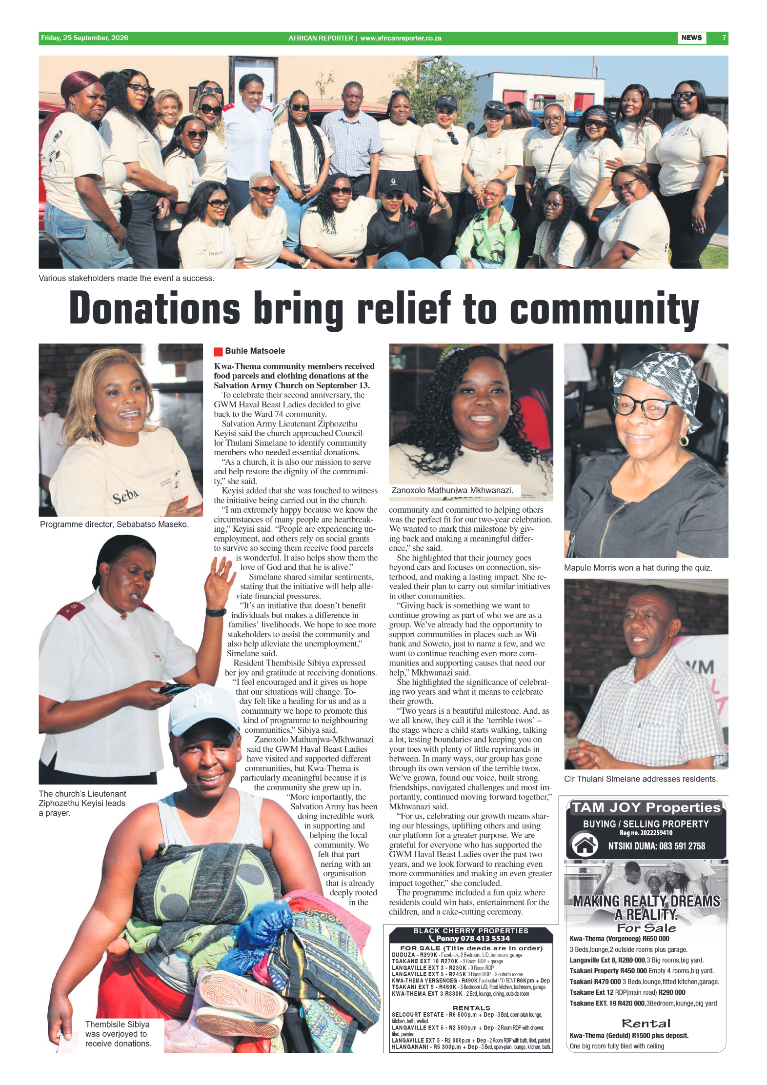 African Reporter 25 September 2026 page 7