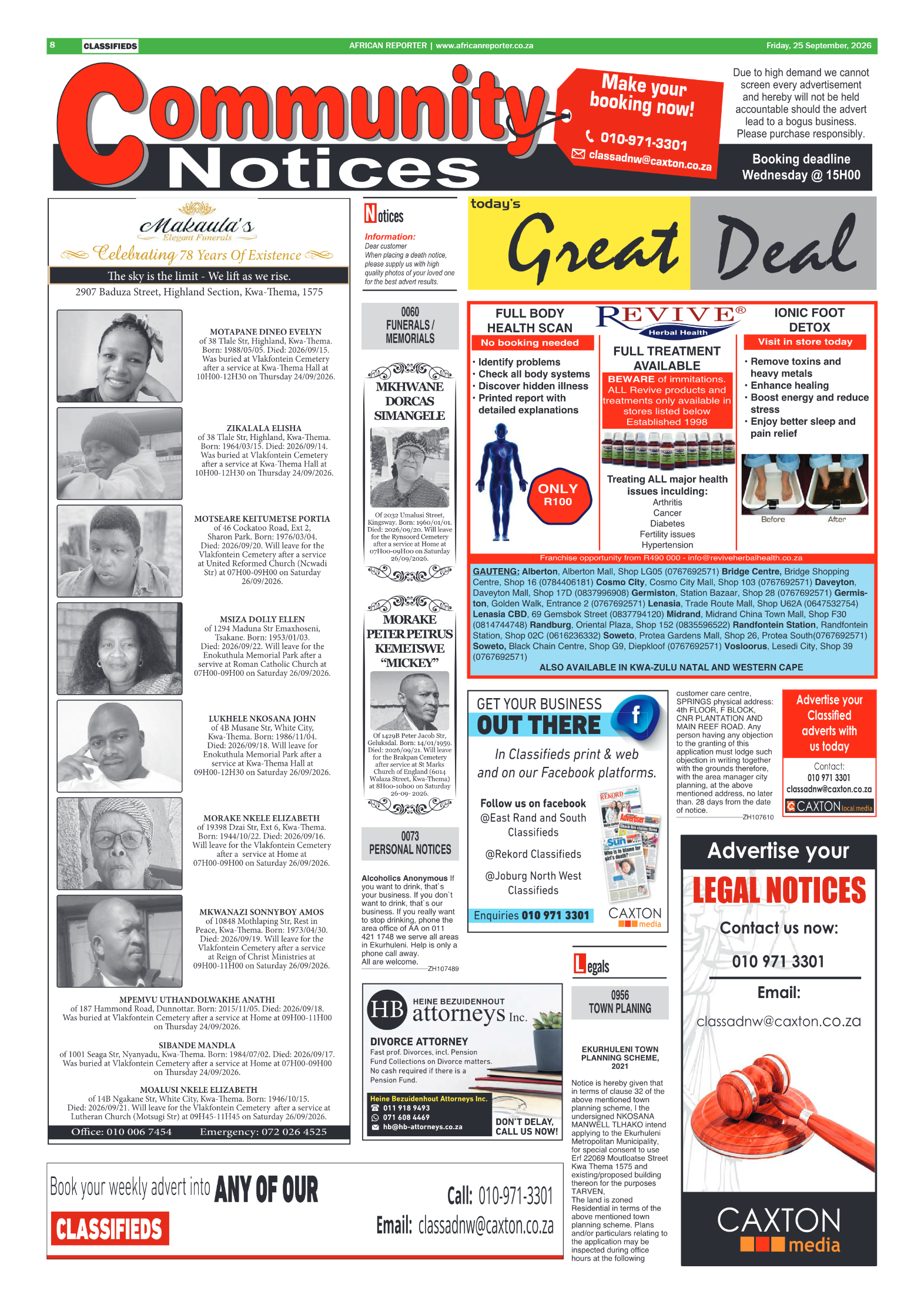 African Reporter 25 September 2026 page 8