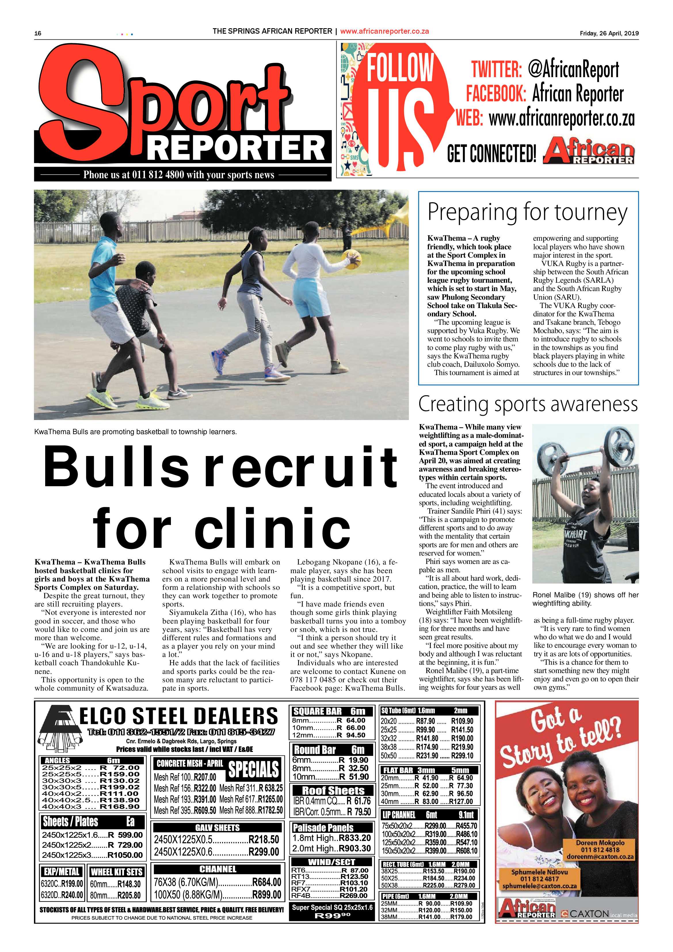 African Reporter 26 April 2019 page 16