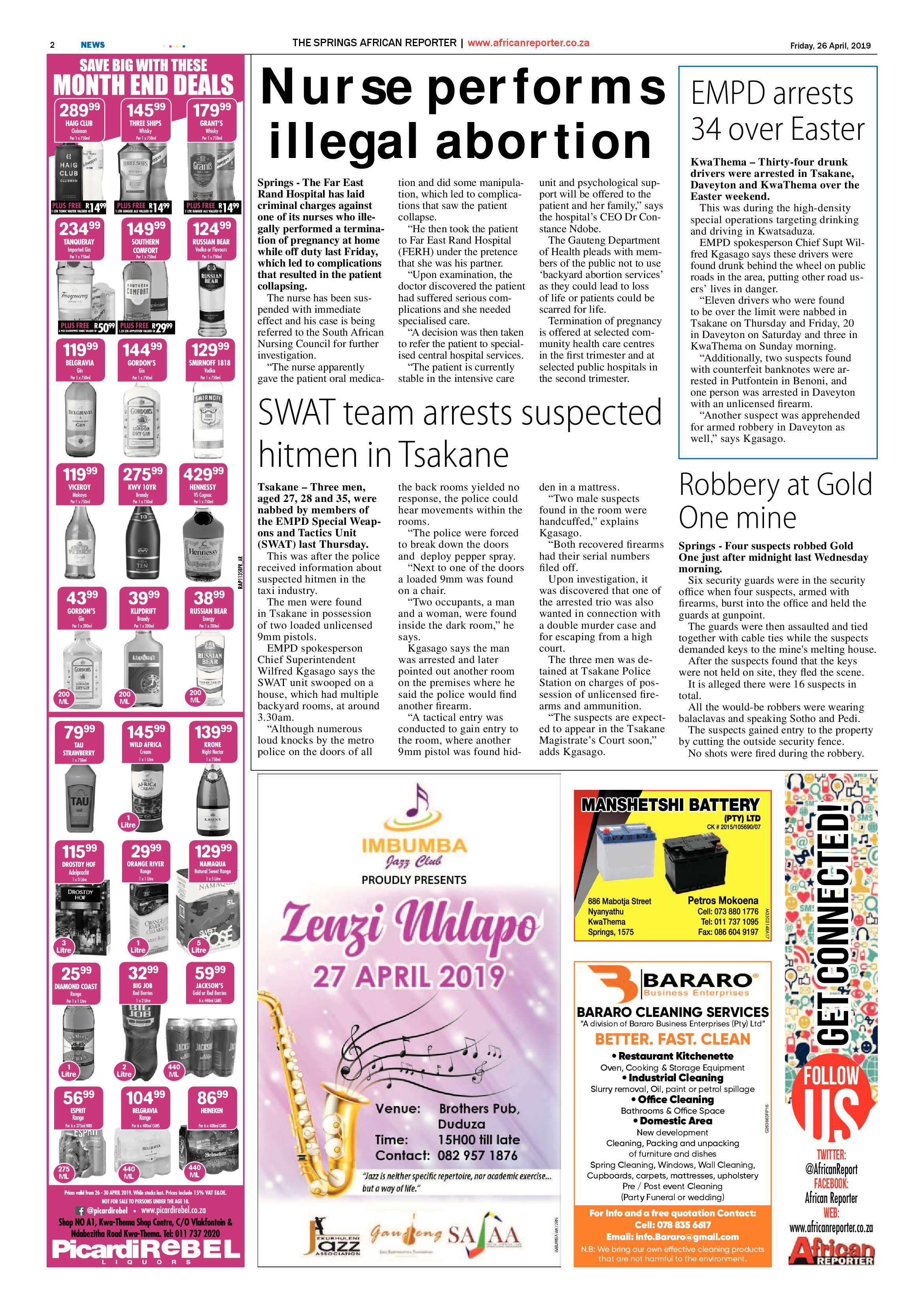 African Reporter 26 April 2019 page 2