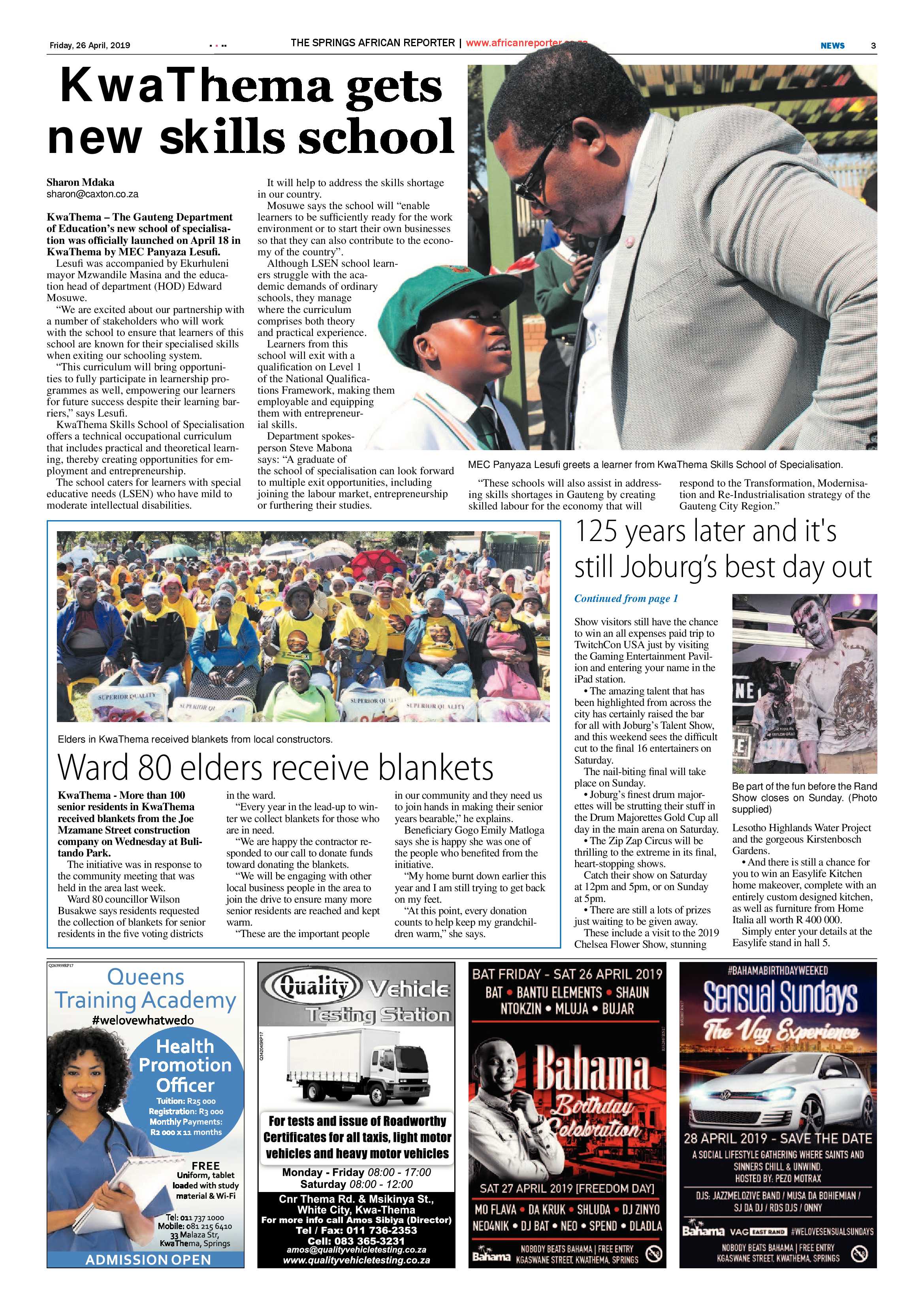 African Reporter 26 April 2019 page 3