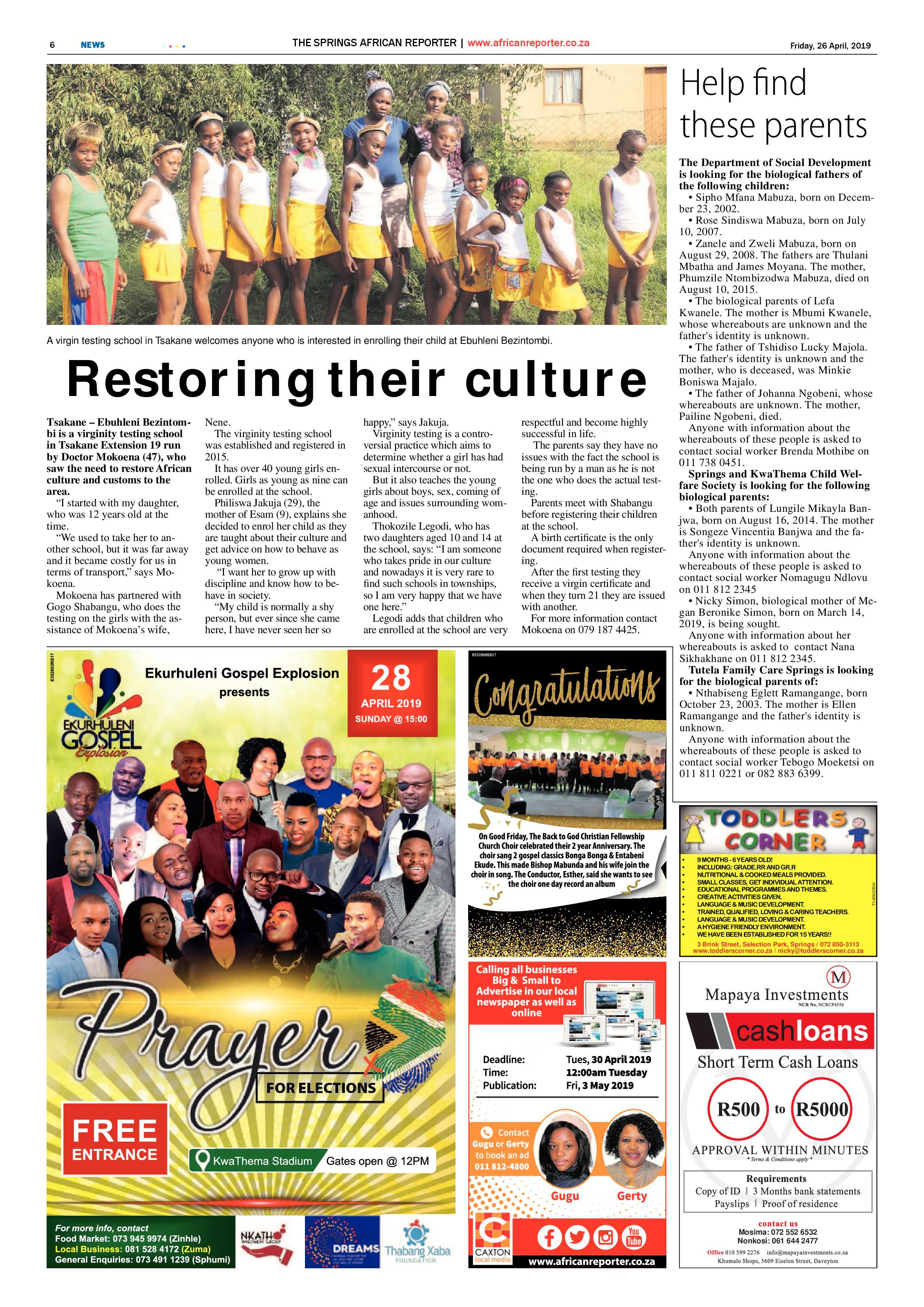 African Reporter 26 April 2019 page 6