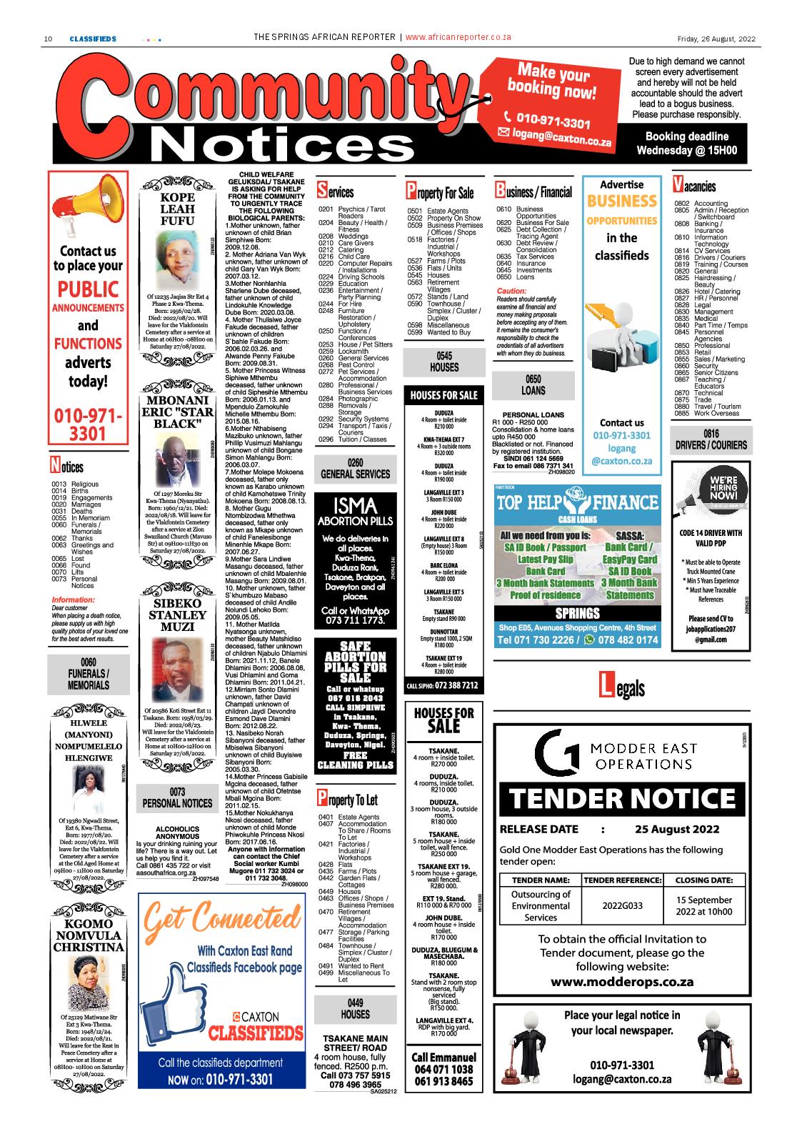 African Reporter 26 August 2022 page 10