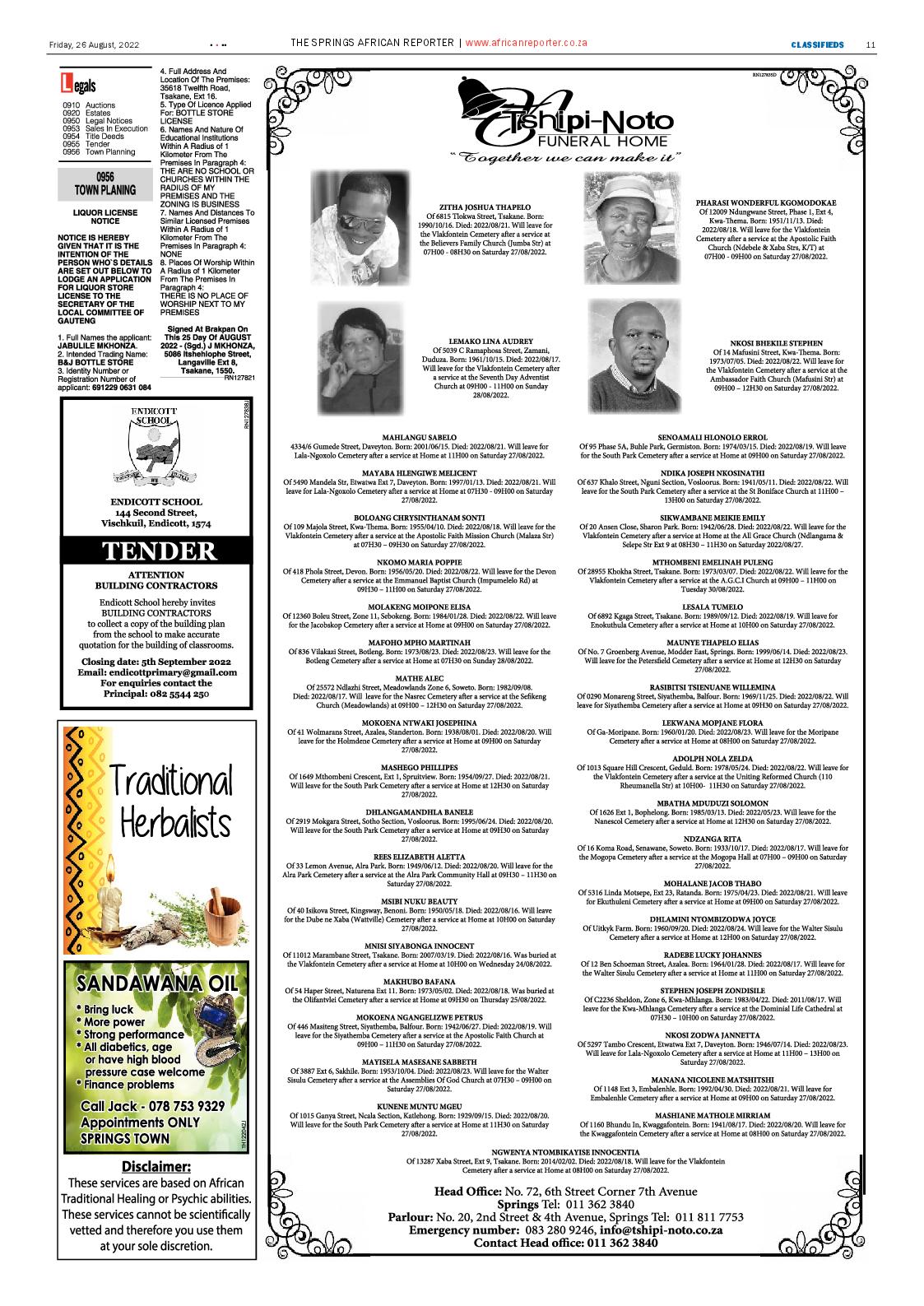 African Reporter 26 August 2022 page 11