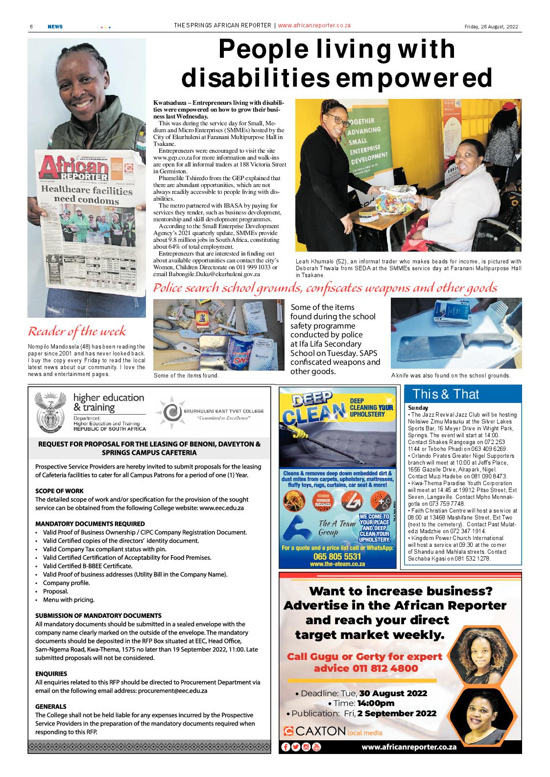 African Reporter 26 August 2022 page 6