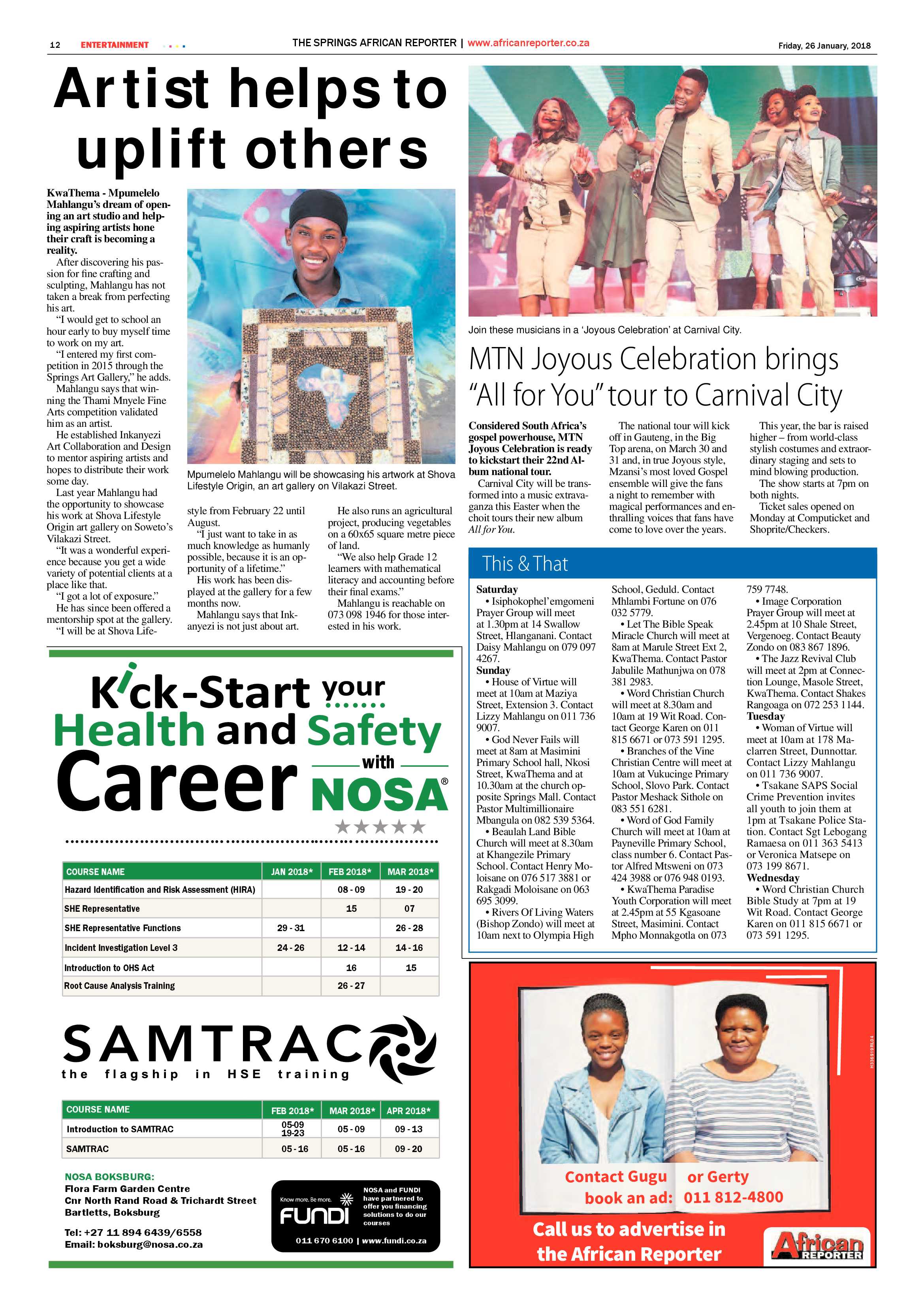 African Reporter 26 January 2018 page 12