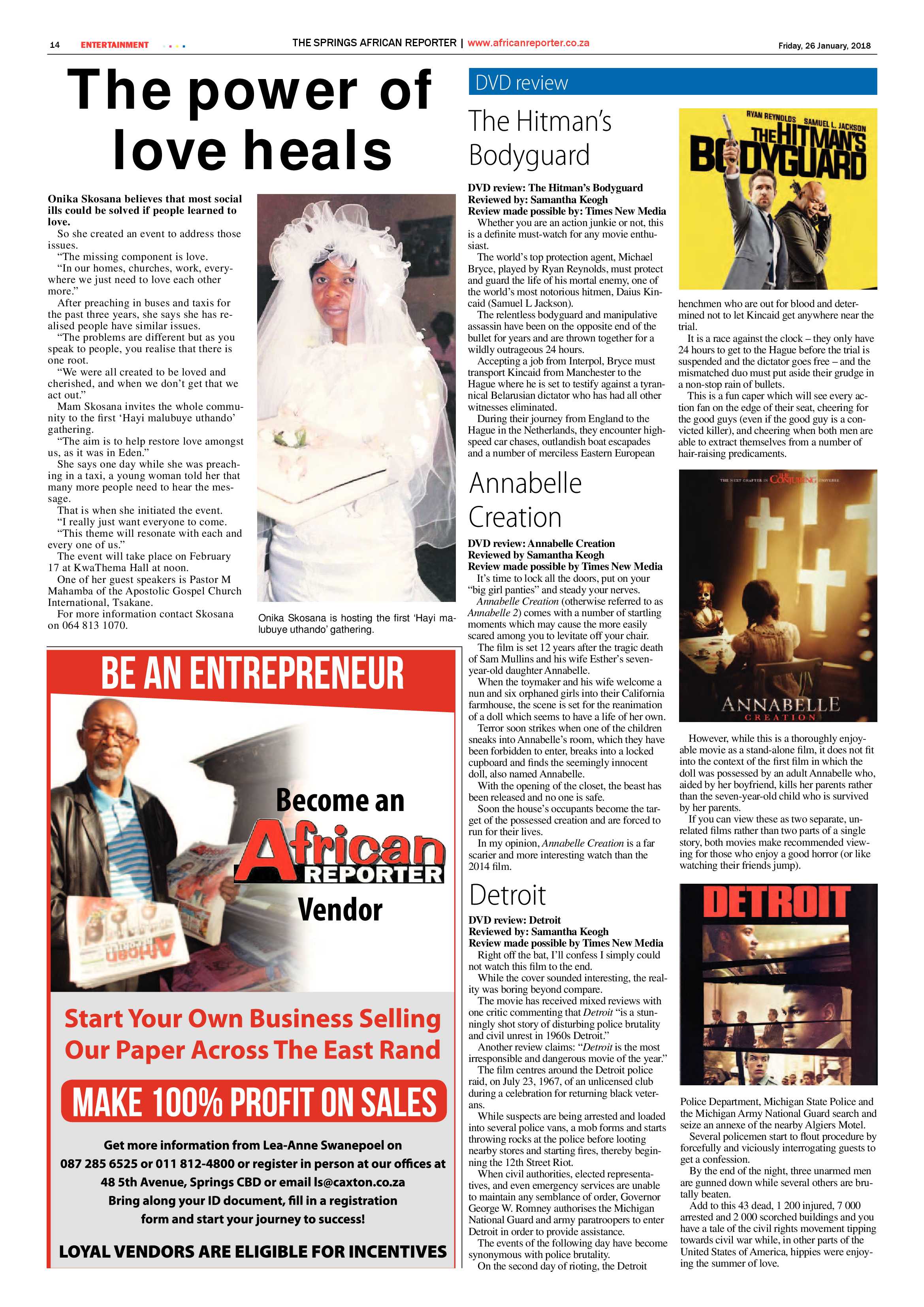 African Reporter 26 January 2018 page 14