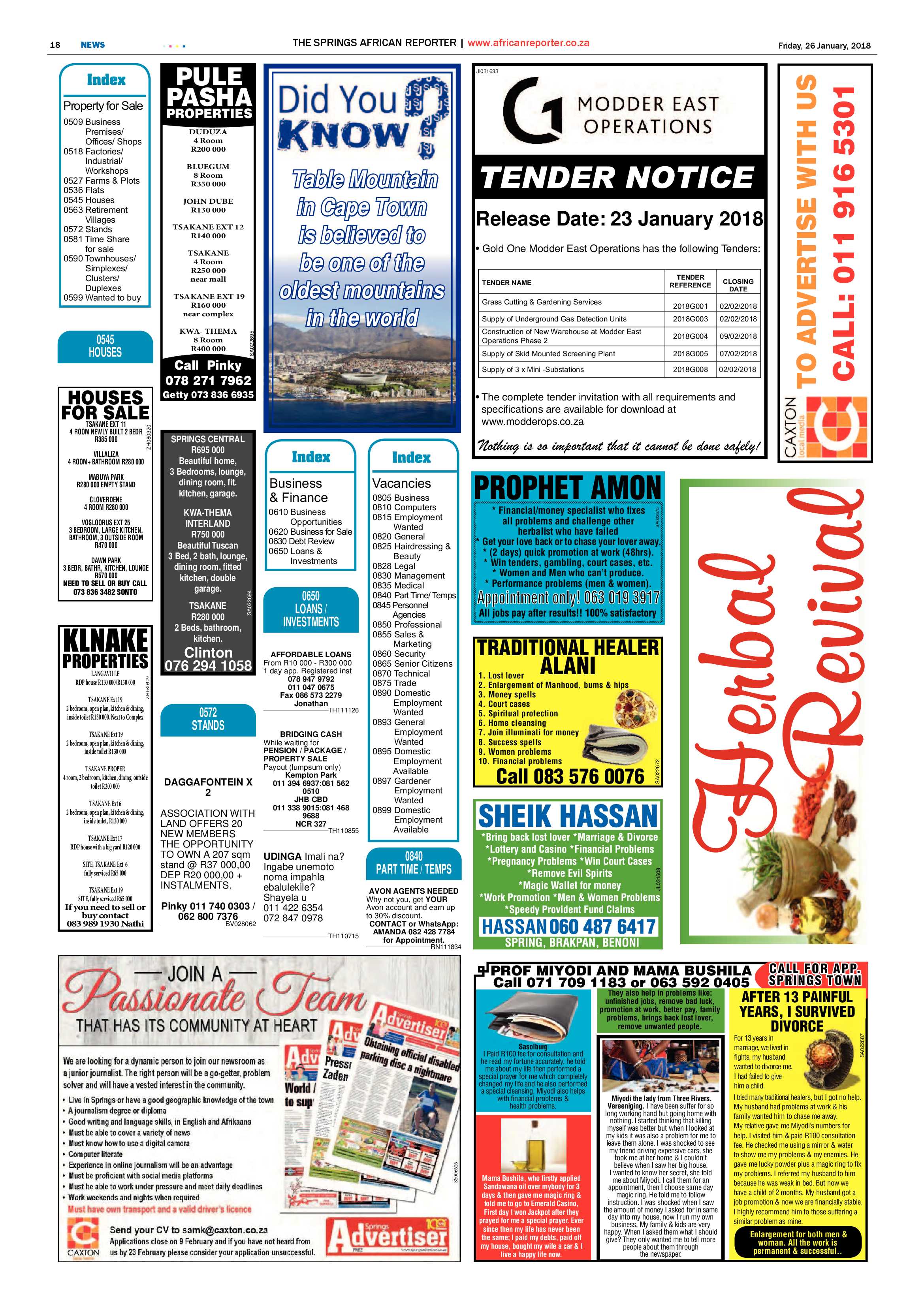African Reporter 26 January 2018 page 18