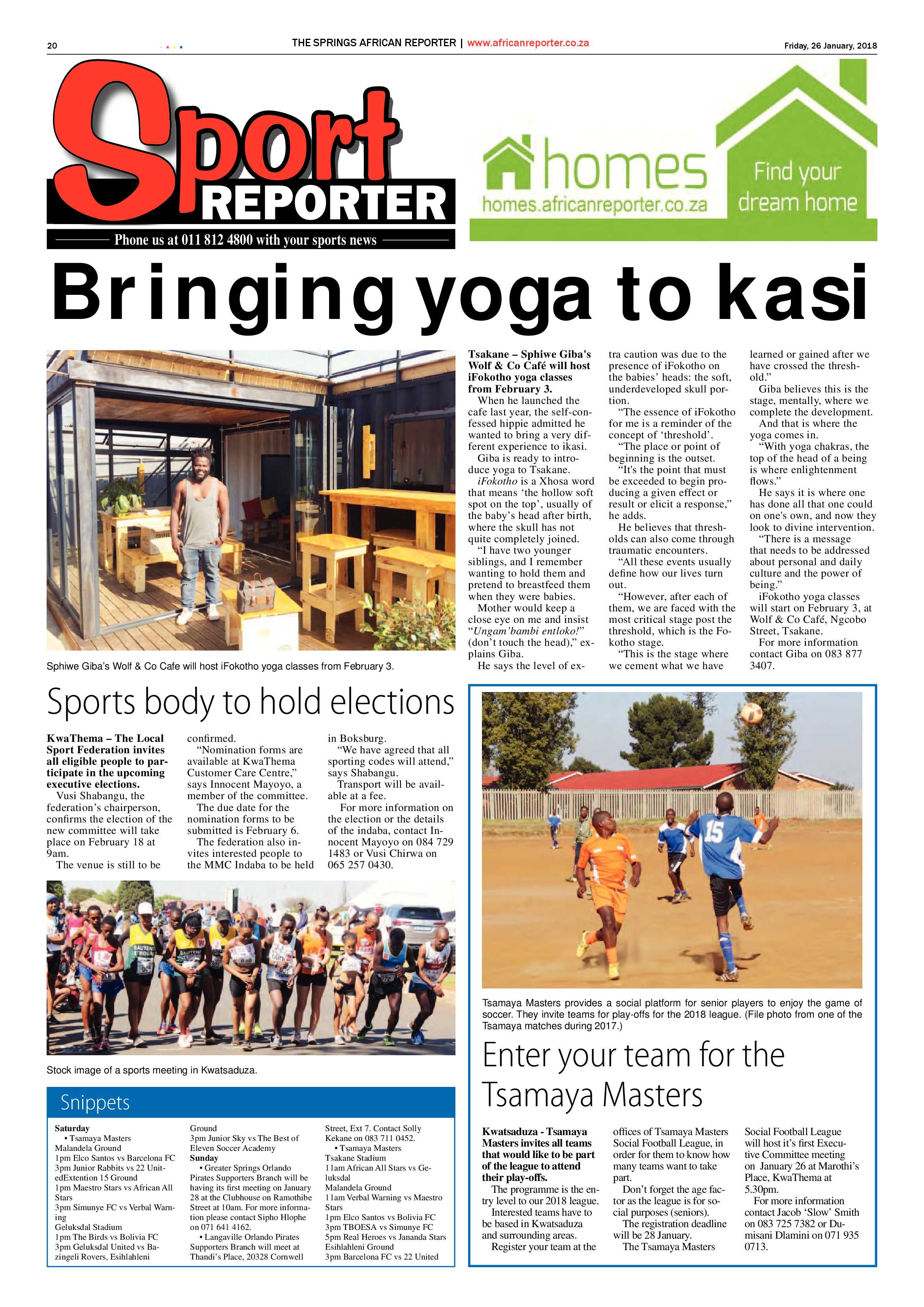 African Reporter 26 January 2018 page 20