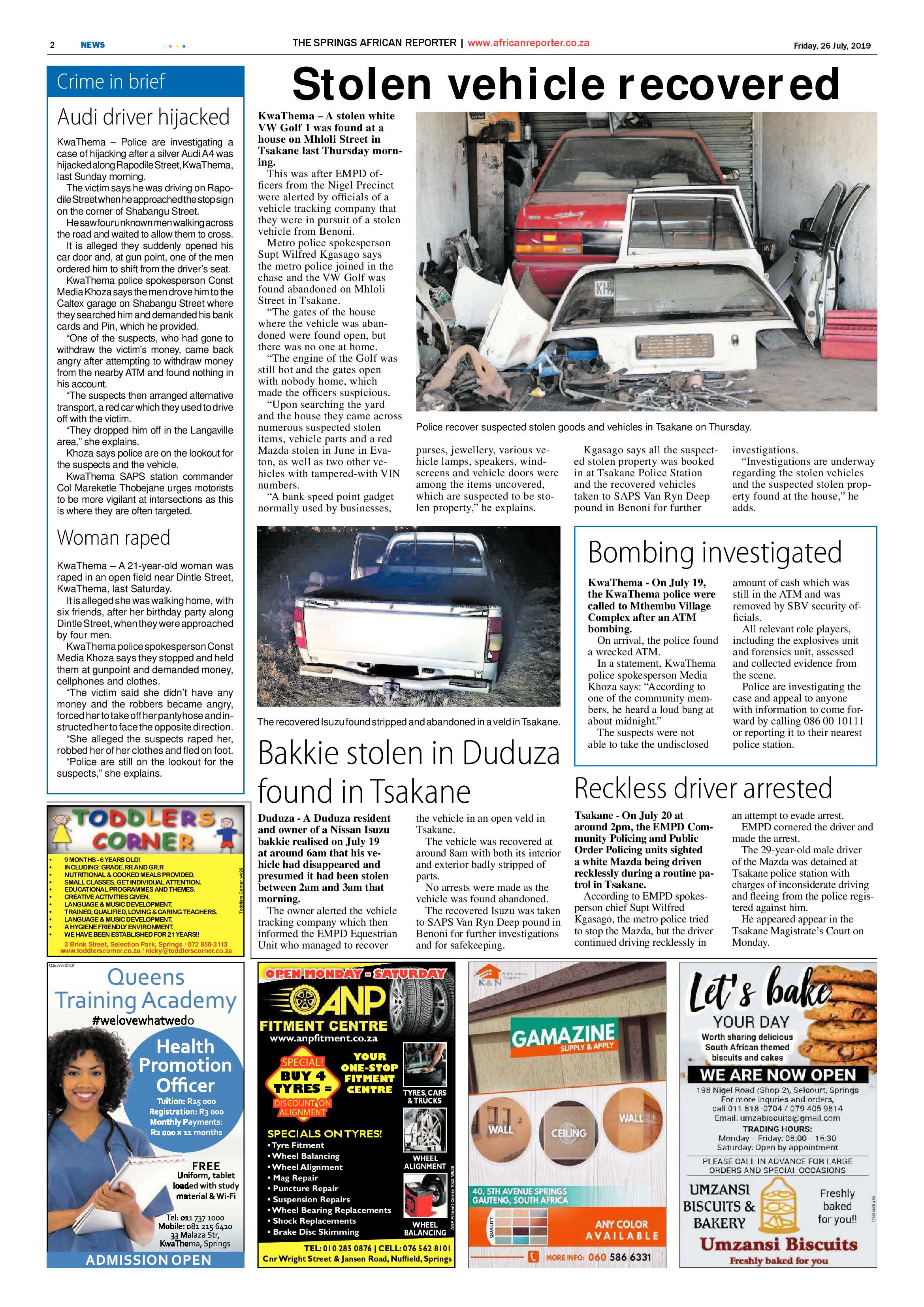 African Reporter 26 July 2019 page 2
