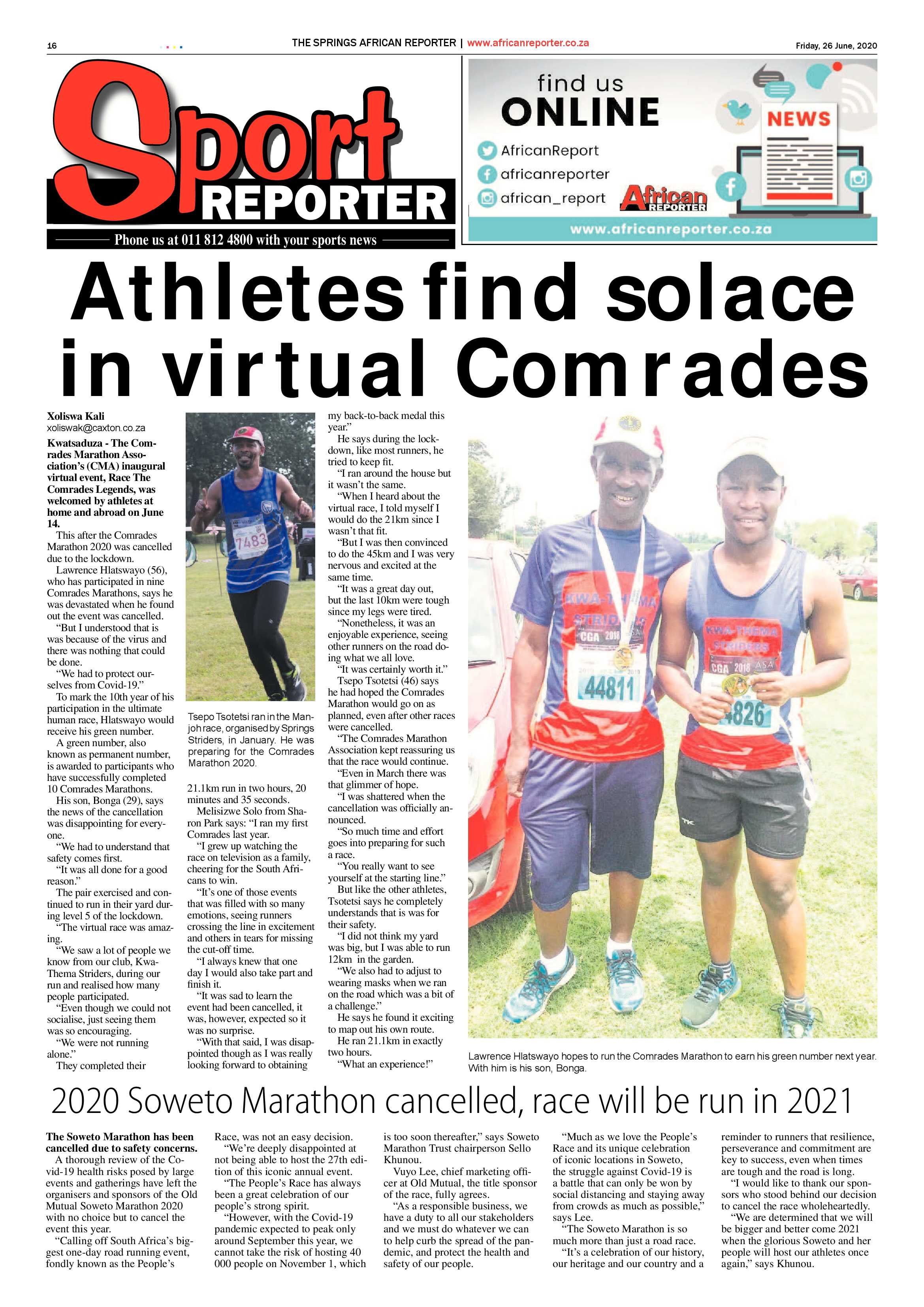 African Reporter 26 June 2020 page 16