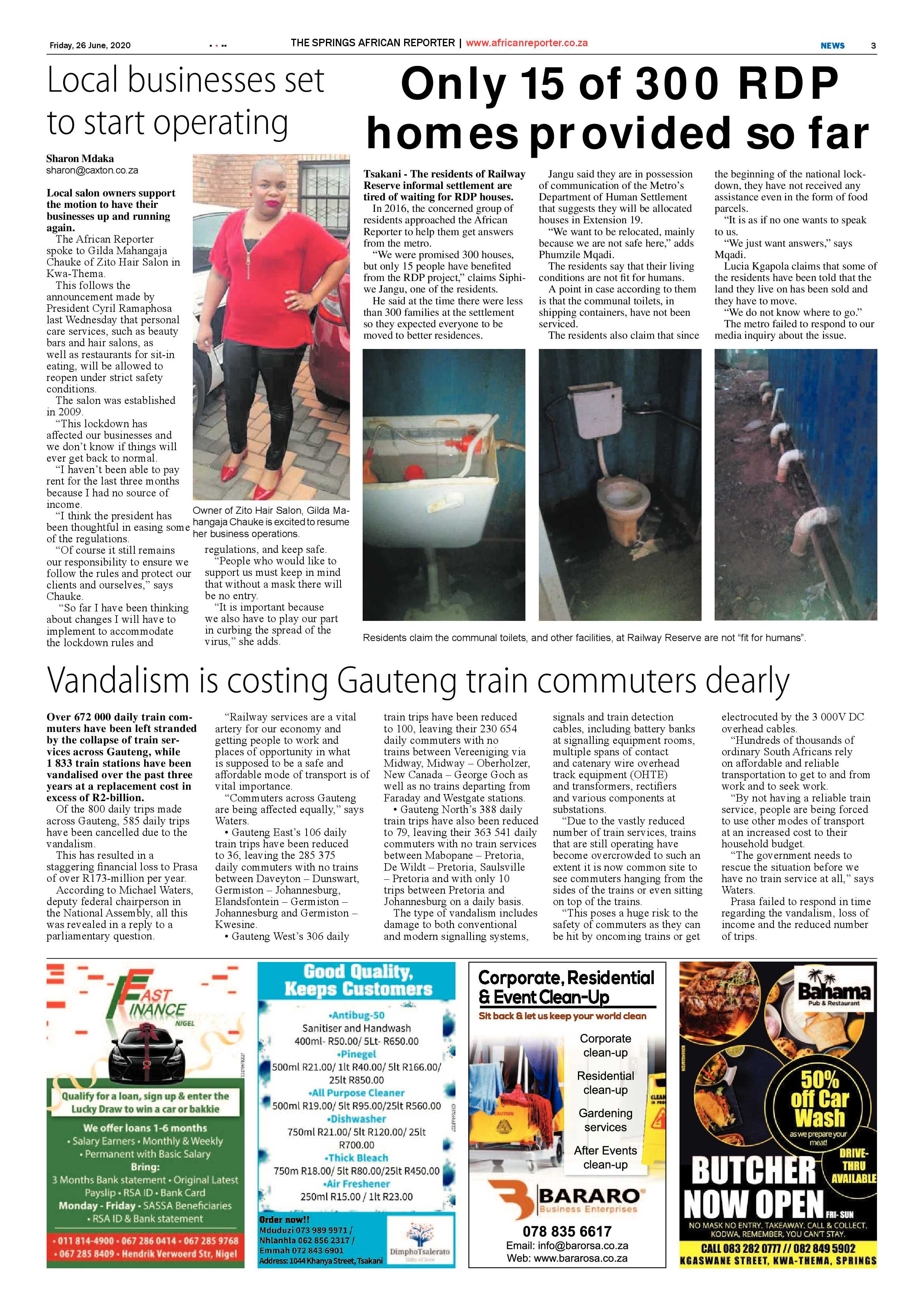 African Reporter 26 June 2020 page 3