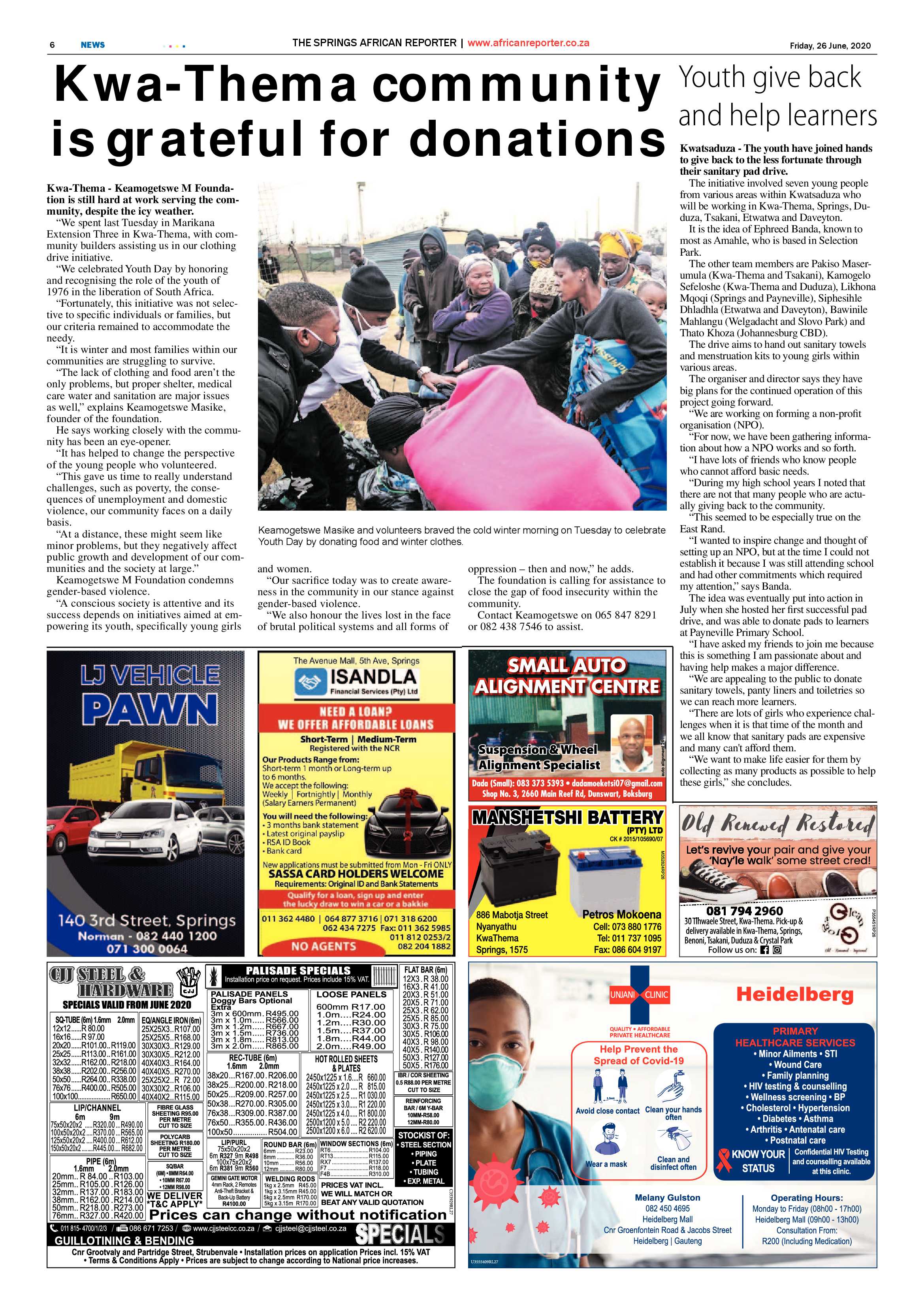 African Reporter 26 June 2020 page 6