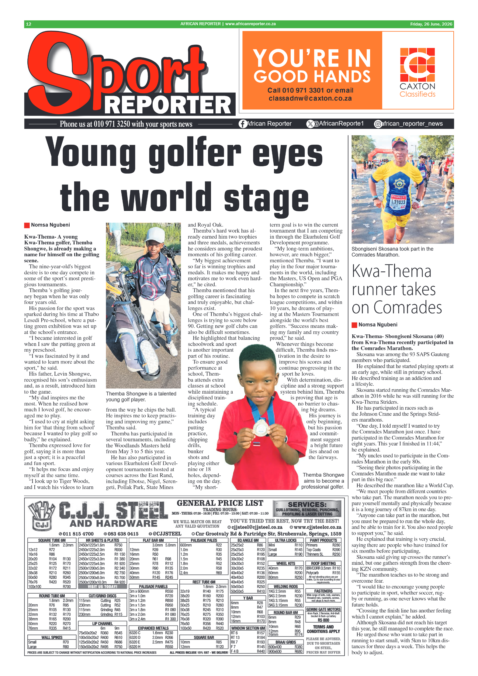 African Reporter 26 June 2026 page 12
