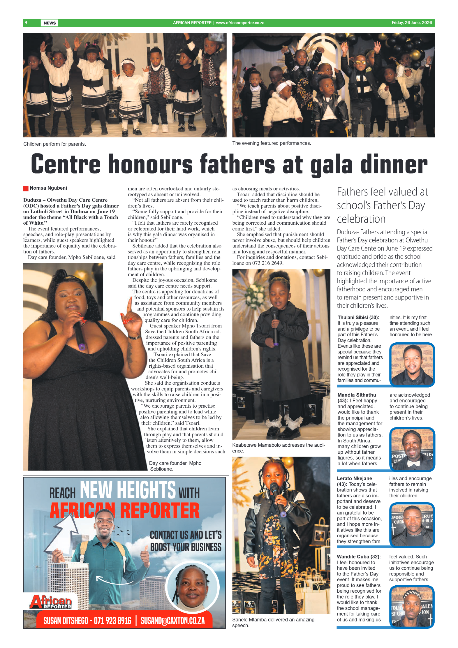 African Reporter 26 June 2026 page 4