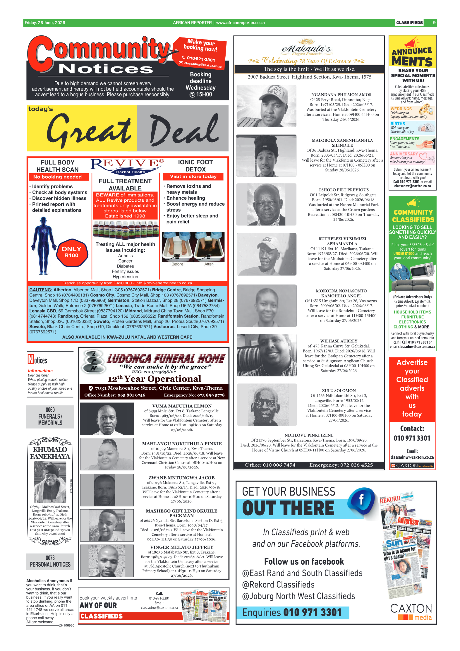 African Reporter 26 June 2026 page 9