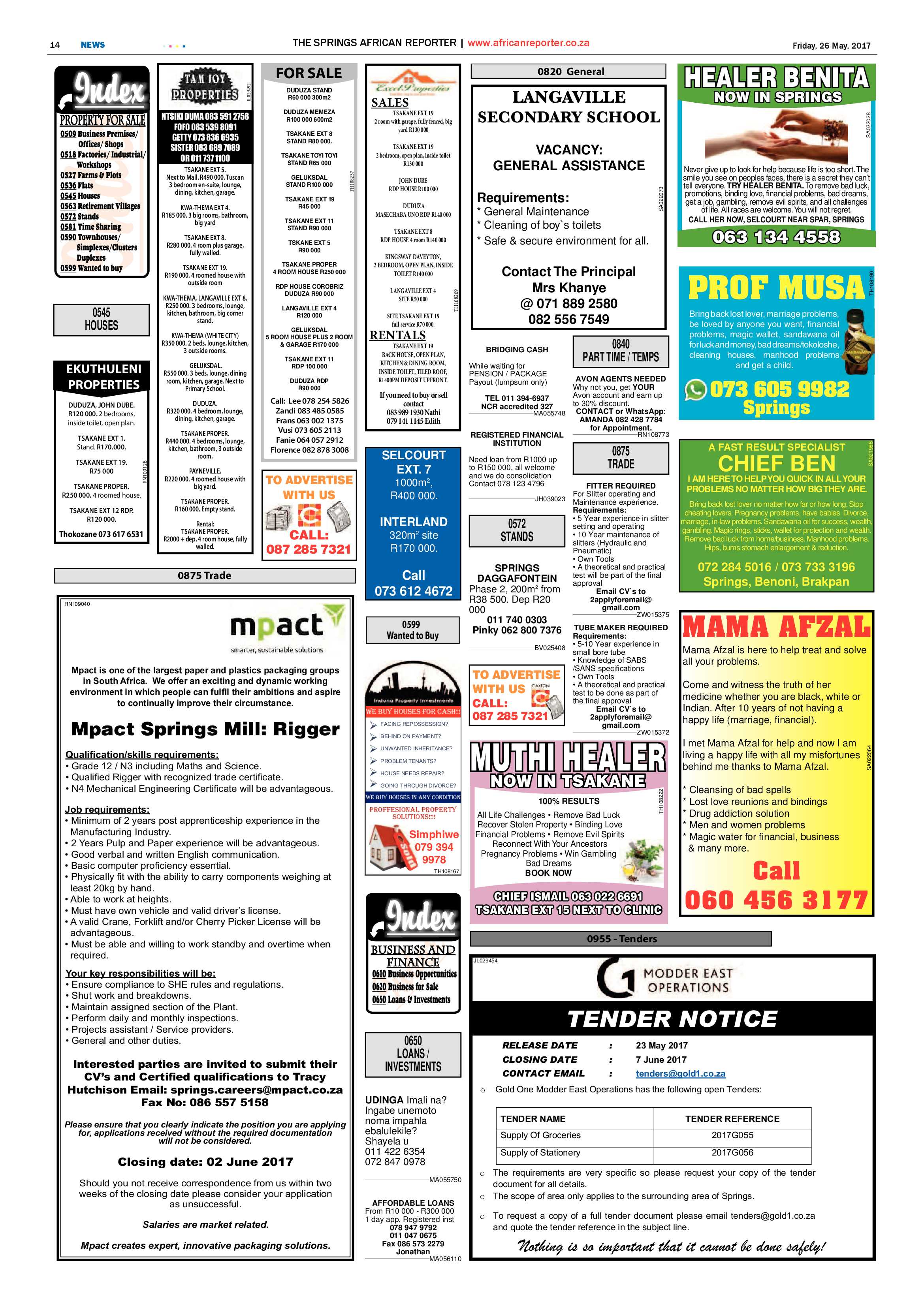 African Reporter 26 May 2017 page 14