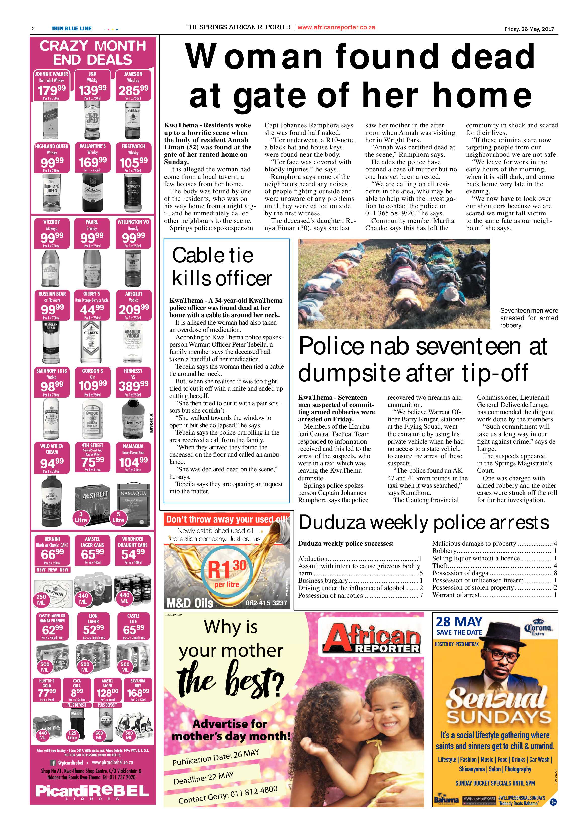 African Reporter 26 May 2017 page 2