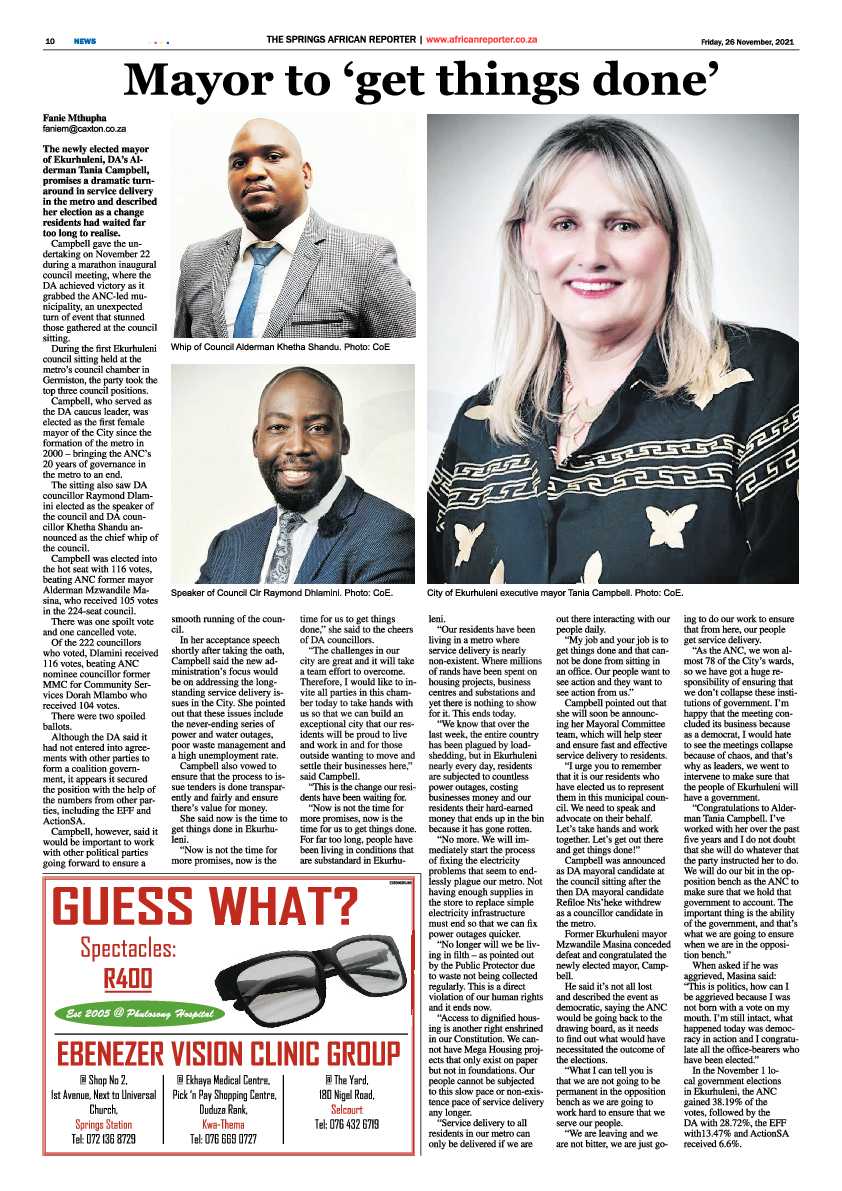 African Reporter 26 November 2021 page 10
