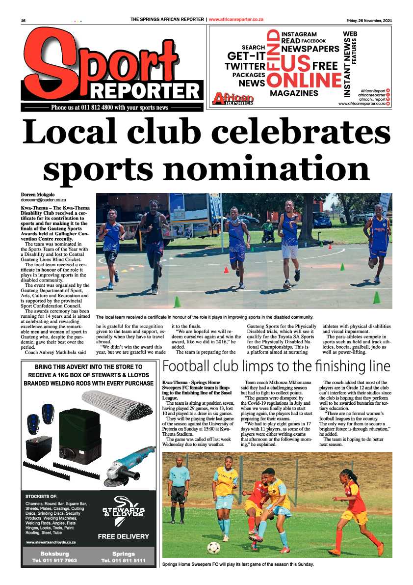 African Reporter 26 November 2021 page 16