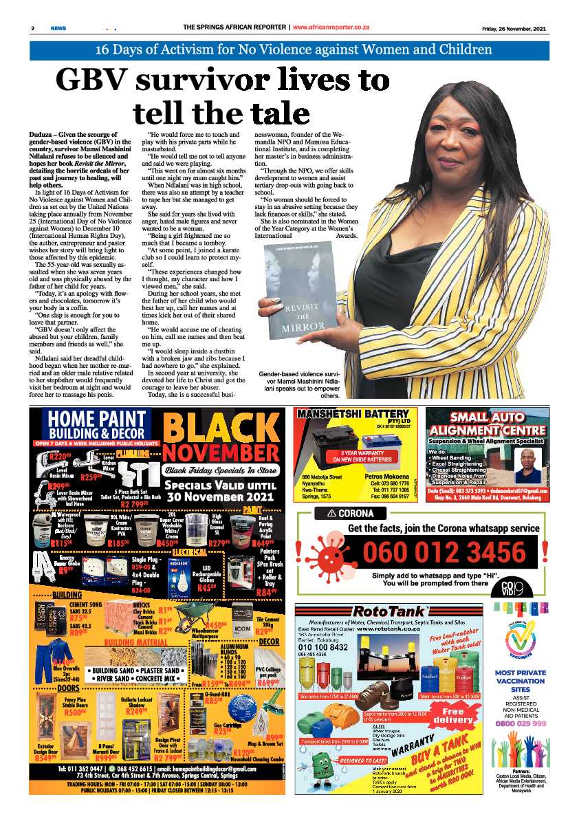 African Reporter 26 November 2021 page 2