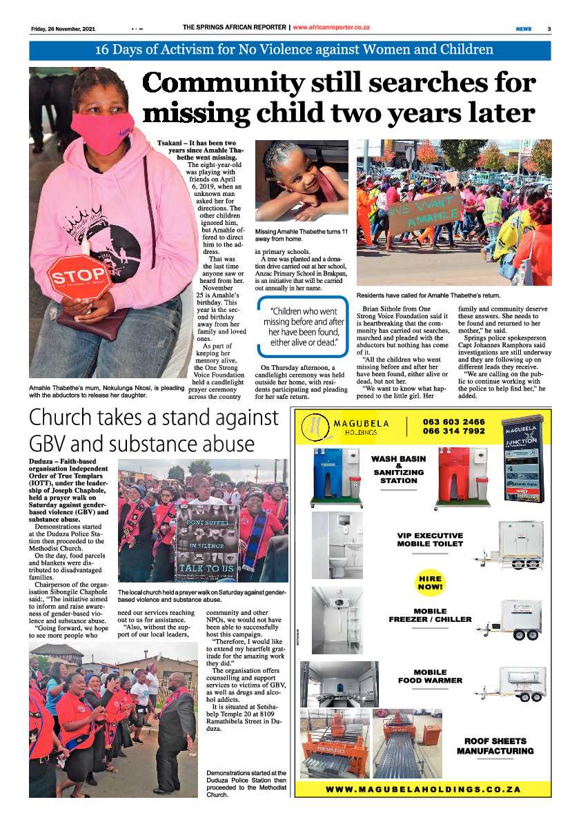 African Reporter 26 November 2021 page 3