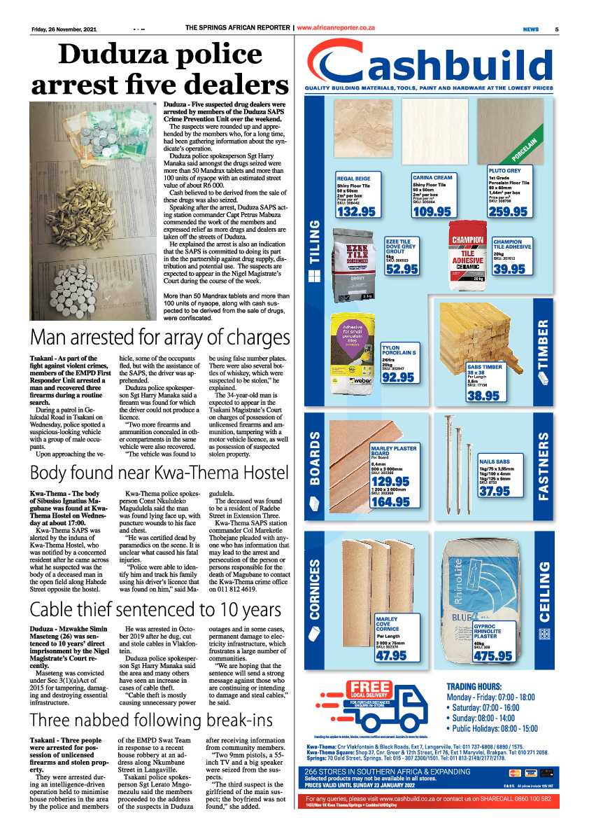 African Reporter 26 November 2021 page 5