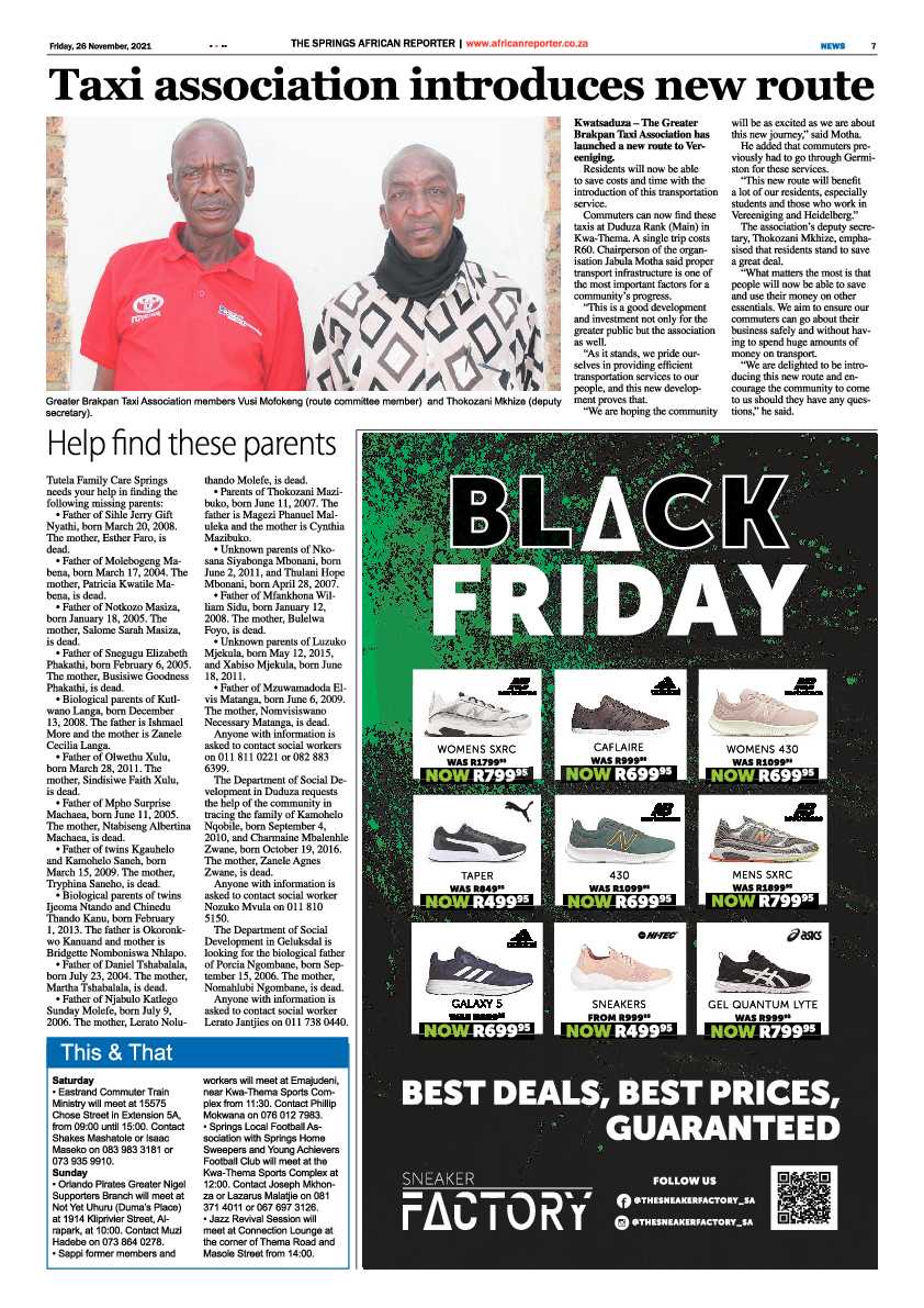African Reporter 26 November 2021 page 7