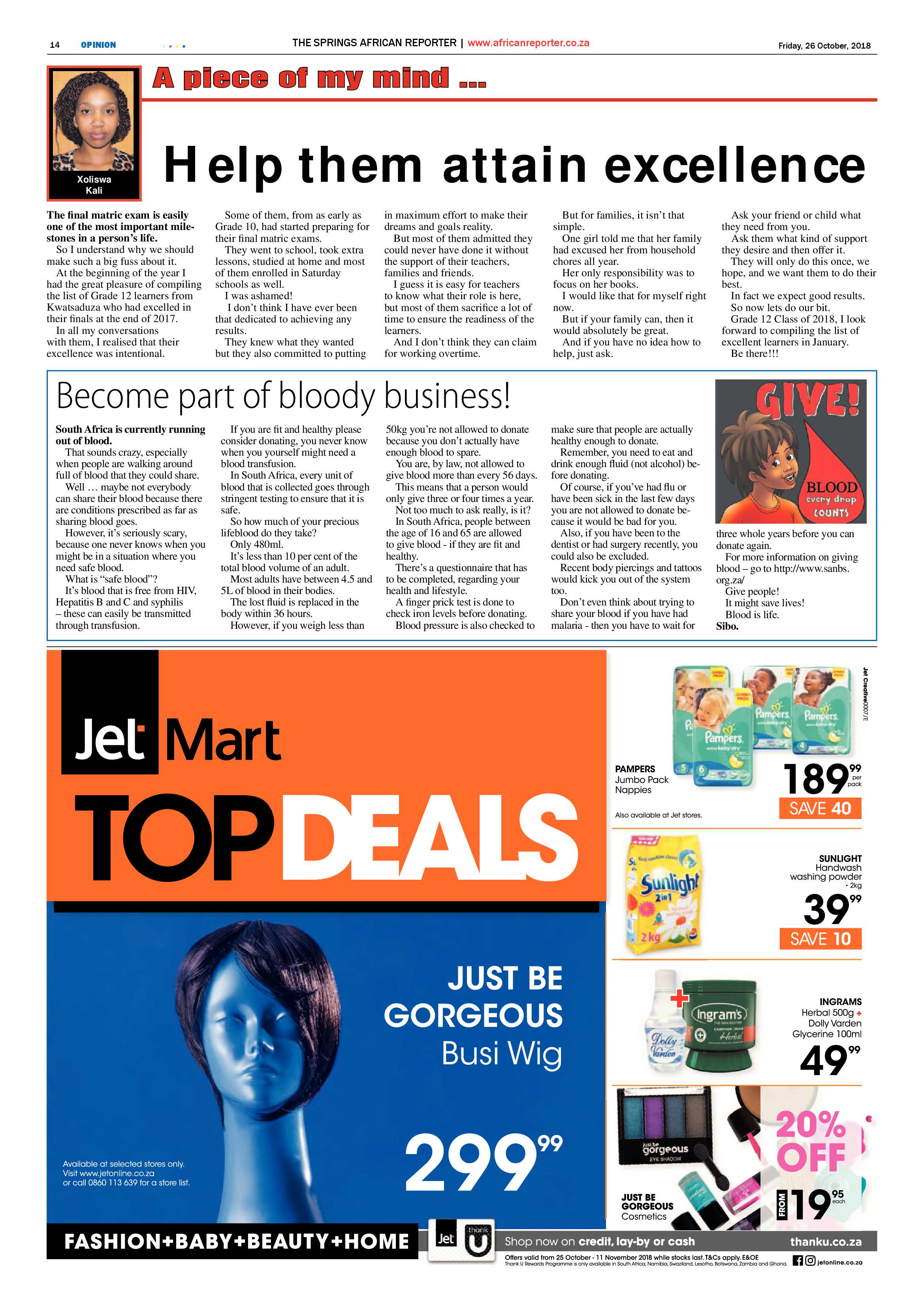 African Reporter 26 October 218 page 14