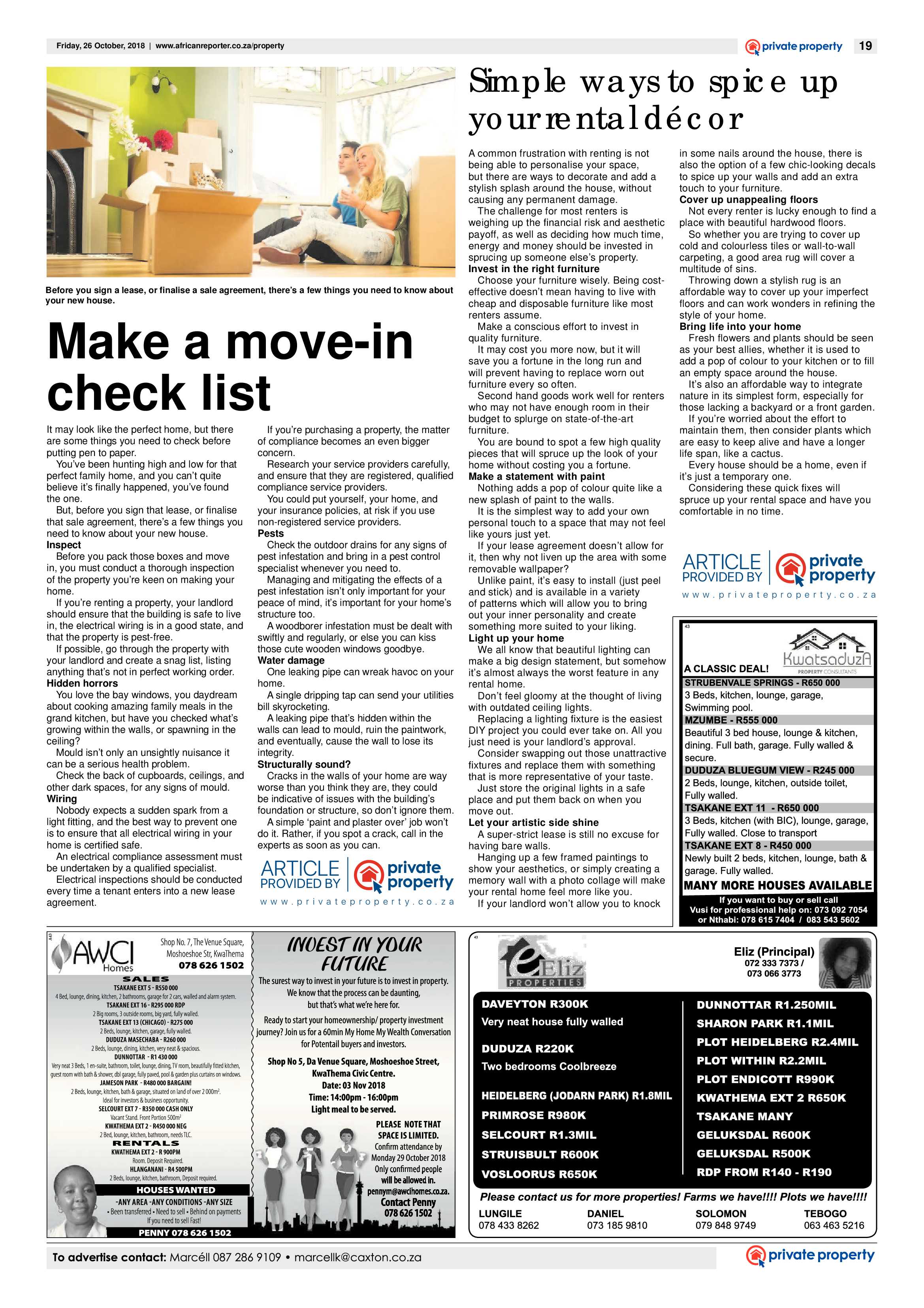 African Reporter 26 October 218 page 19