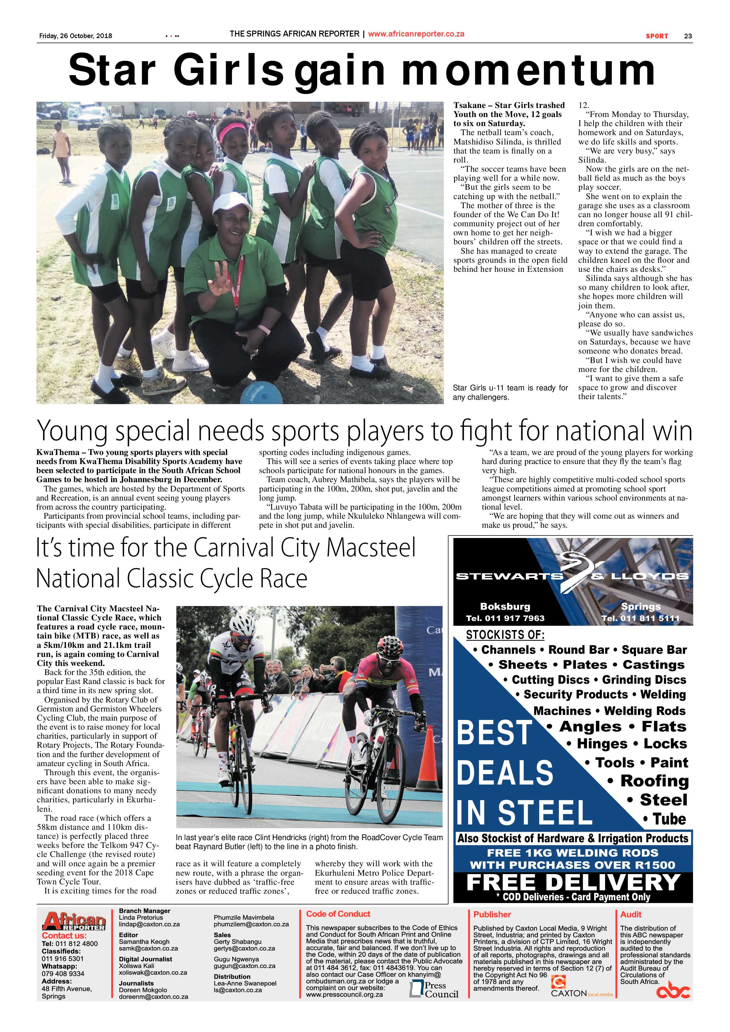 African Reporter 26 October 218 page 23