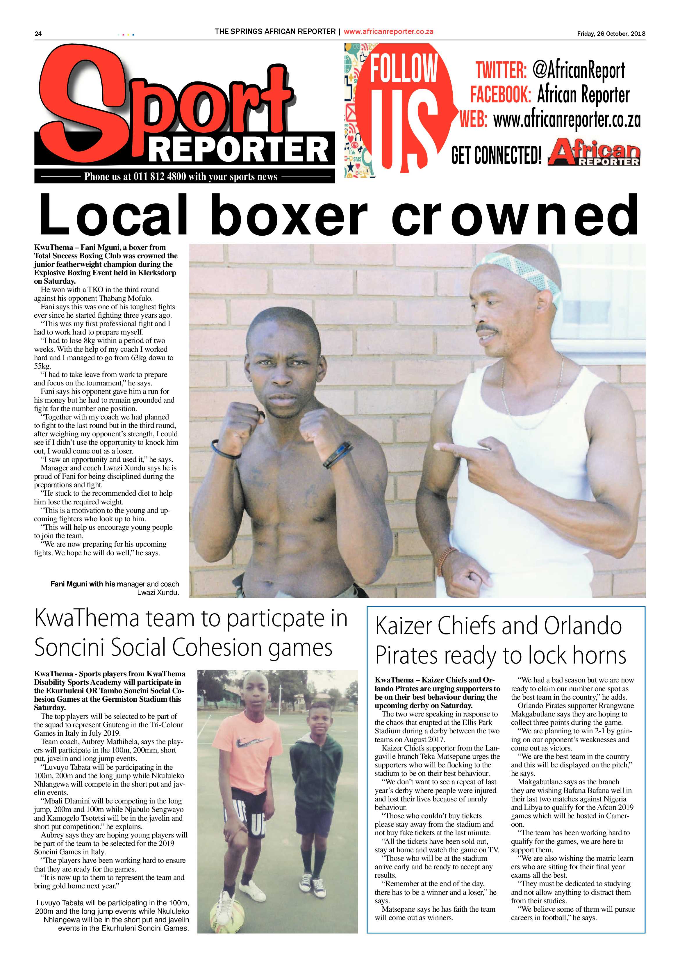 African Reporter 26 October 218 page 24