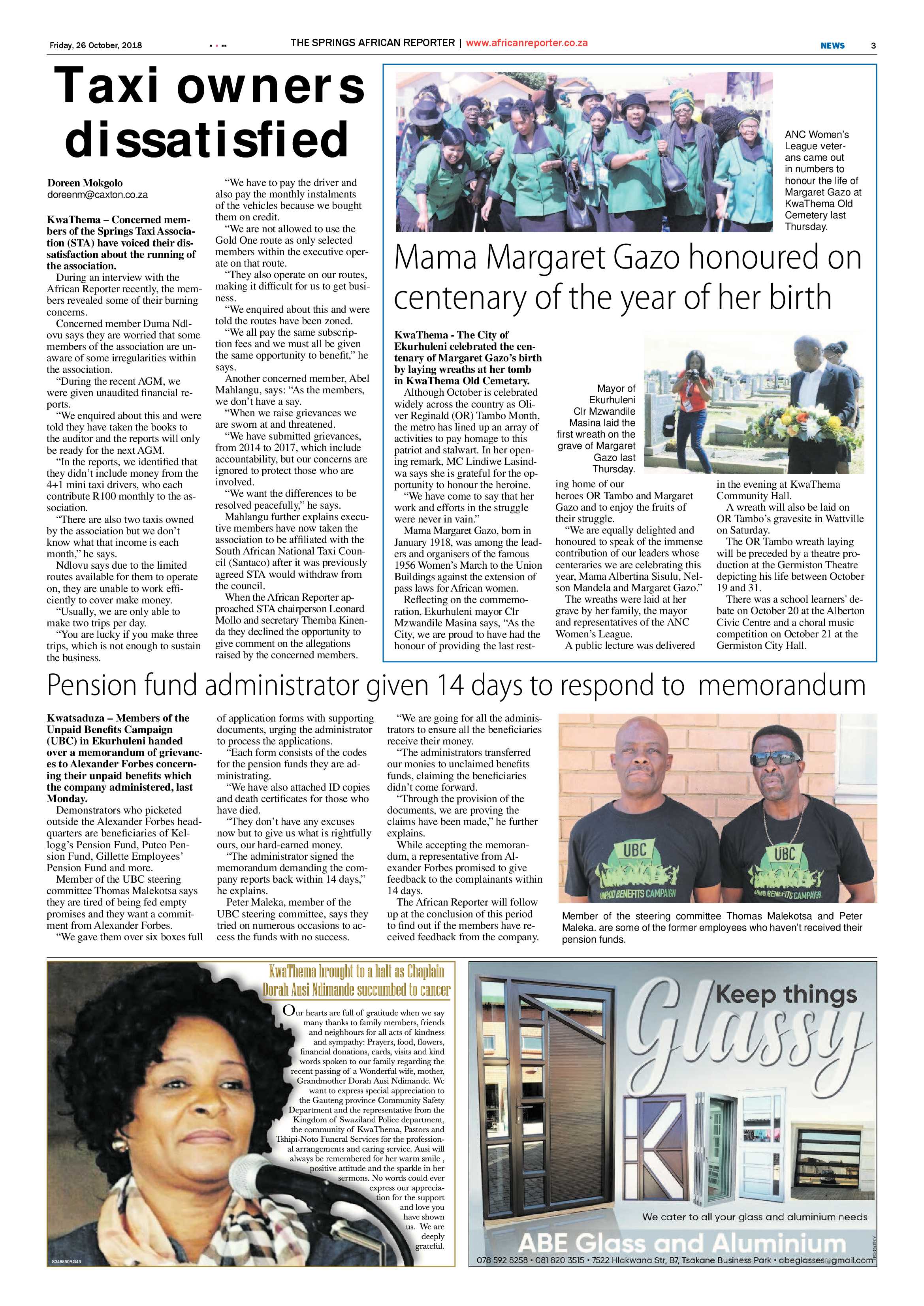 African Reporter 26 October 218 page 3