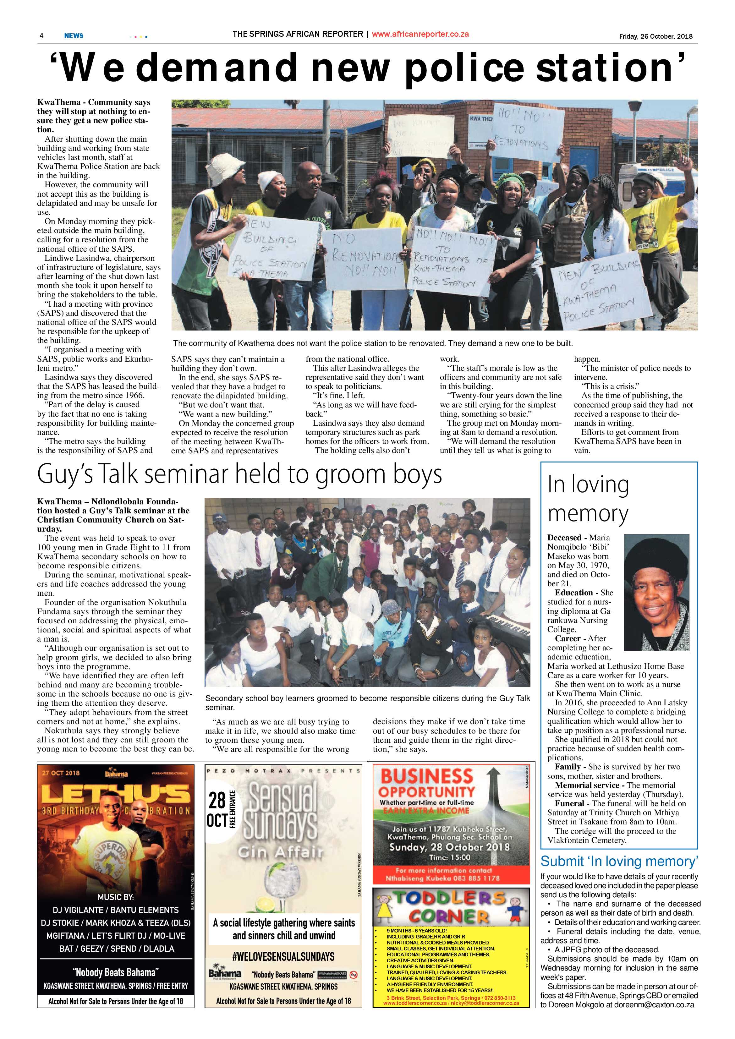 African Reporter 26 October 218 page 4