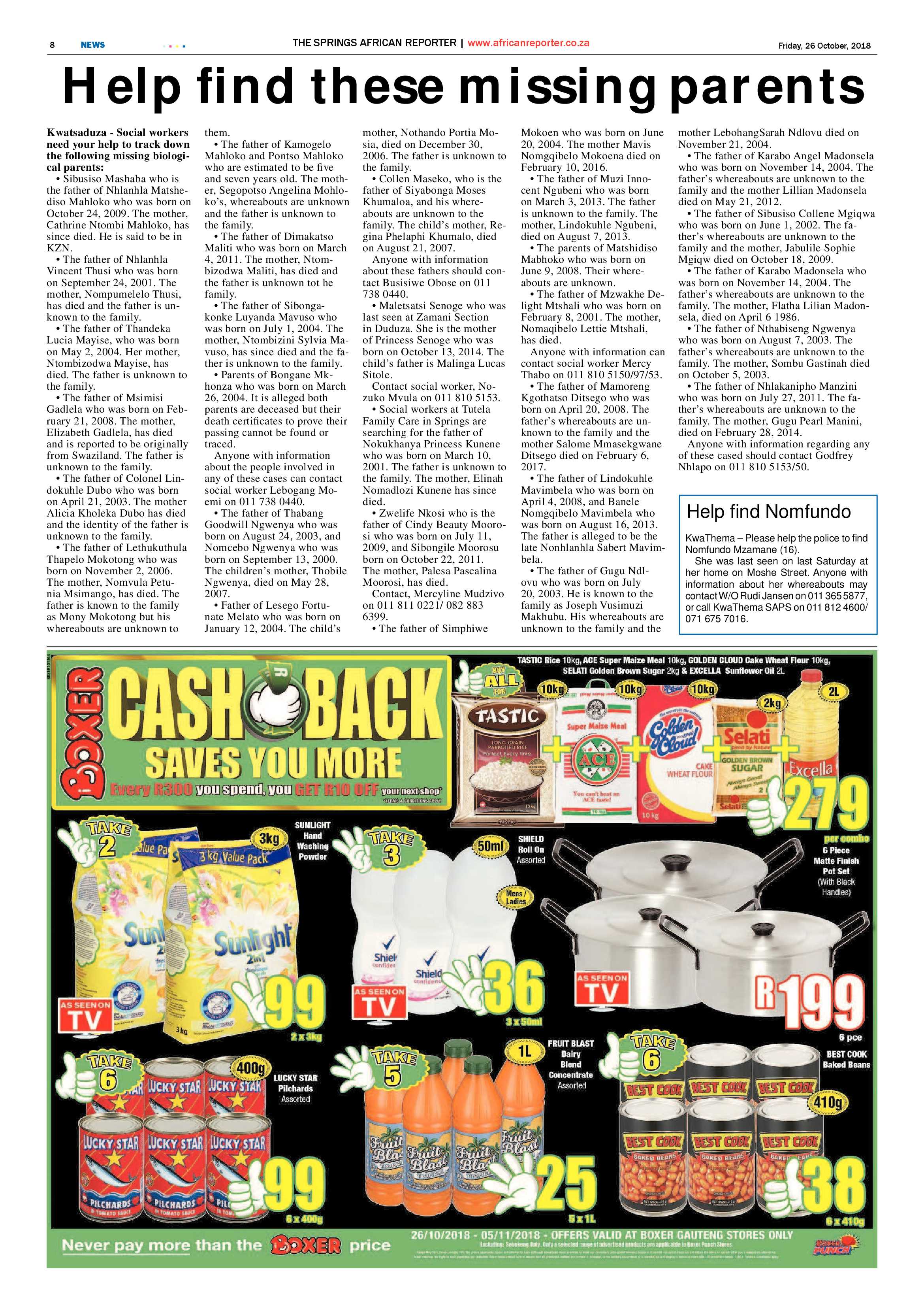 African Reporter 26 October 218 page 8