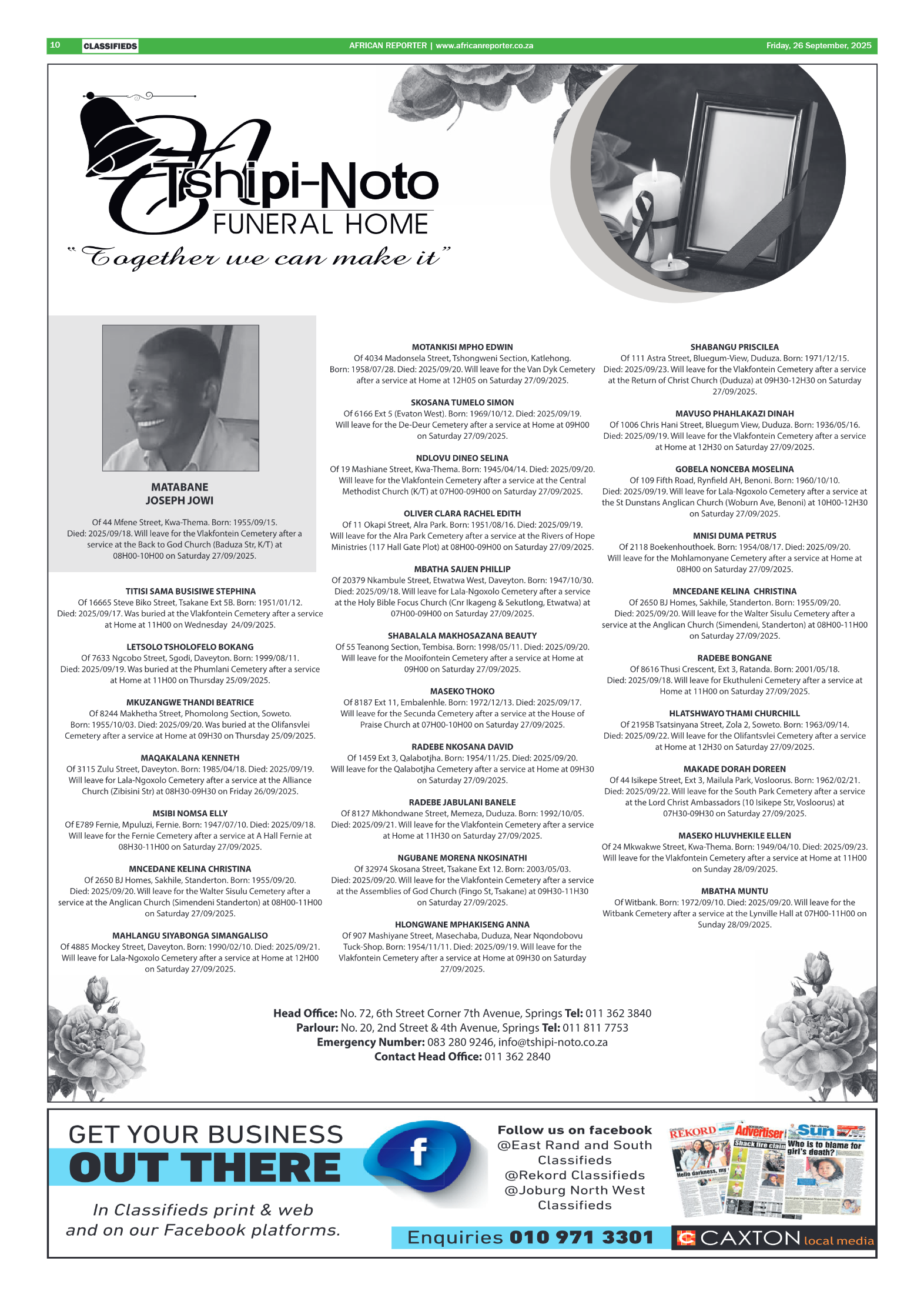 African Reporter 26 September 2025 page 10